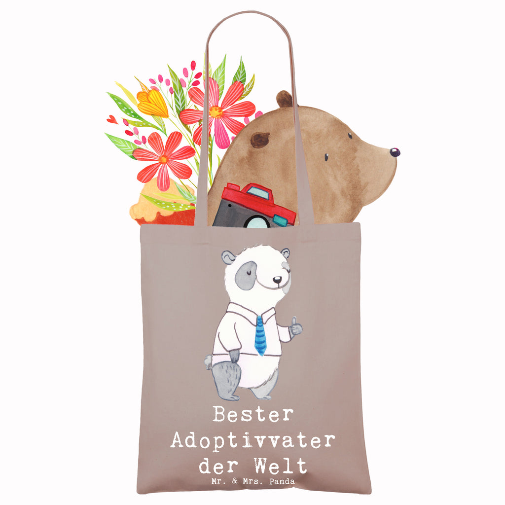 Tragetasche Panda Bester Adoptivvater der Welt Beuteltasche, Beutel, Einkaufstasche, Jutebeutel, Stoffbeutel, Tasche, Shopper, Umhängetasche, Strandtasche, Schultertasche, Stofftasche, Tragetasche, Badetasche, Jutetasche, Einkaufstüte, Laptoptasche, für, Dankeschön, Geschenk, Schenken, Geburtstag, Geburtstagsgeschenk, Geschenkidee, Danke, Bedanken, Mitbringsel, Freude machen, Geschenktipp, Adoptiv vater, Adoption, adoptiert, Adoptivvater