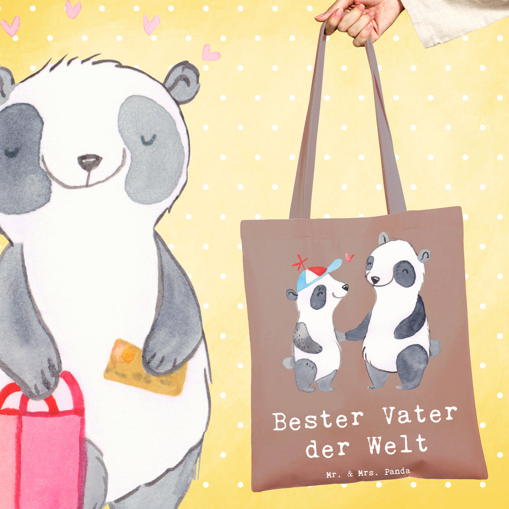 Tragetasche Panda Bester Vater der Welt Beuteltasche, Beutel, Einkaufstasche, Jutebeutel, Stoffbeutel, Tasche, Shopper, Umhängetasche, Strandtasche, Schultertasche, Stofftasche, Tragetasche, Badetasche, Jutetasche, Einkaufstüte, Laptoptasche, für, Dankeschön, Geschenk, Schenken, Geburtstag, Geburtstagsgeschenk, Geschenkidee, Danke, Bedanken, Mitbringsel, Freude machen, Geschenktipp, Vater, Papa, Dad, Daddy, Paps, Papi, Vati, Eltern, Geschenk Vater, Mann, Familie, Bester, Kleinigkeit