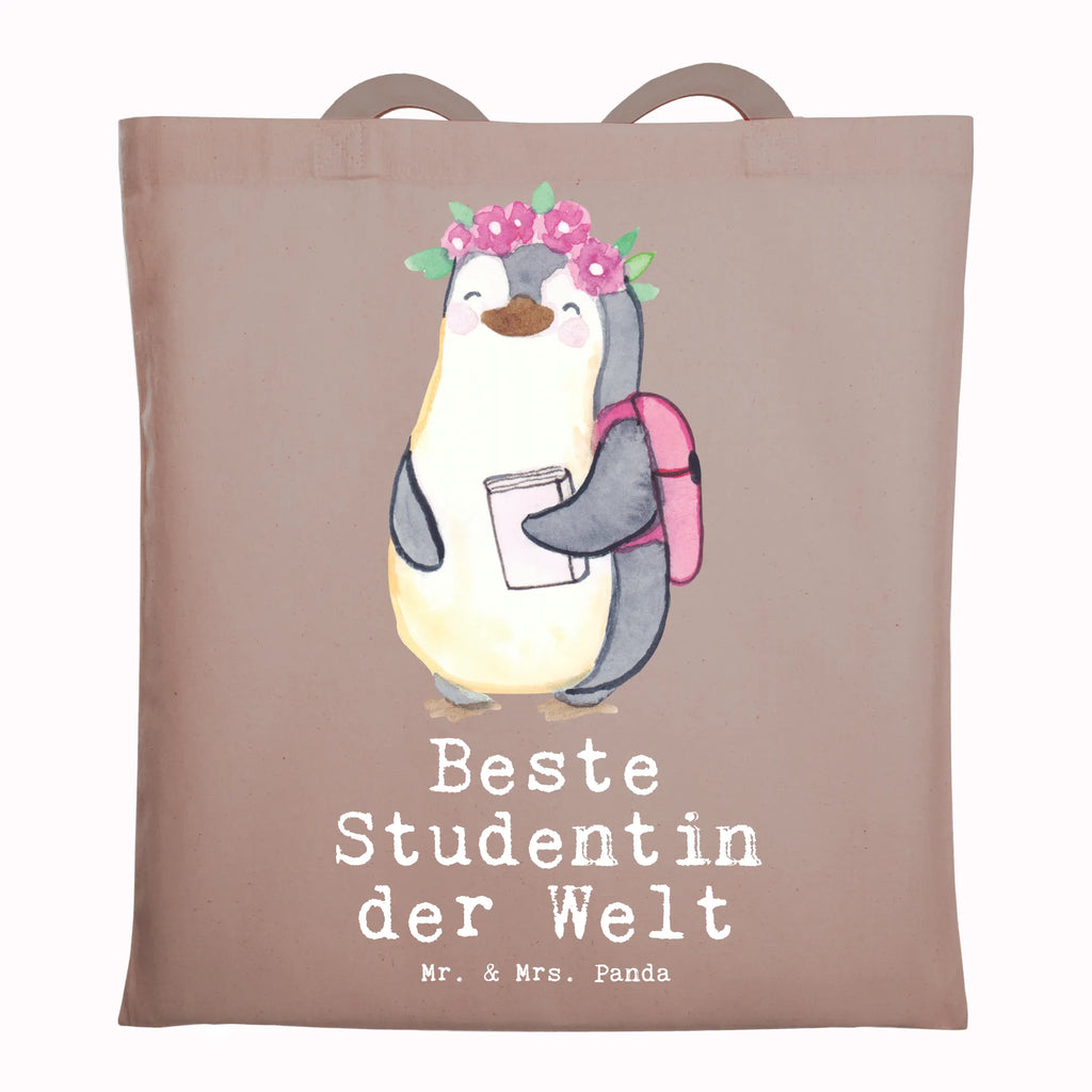 Tragetasche Pinguin Beste Studentin der Welt Beuteltasche, Beutel, Einkaufstasche, Jutebeutel, Stoffbeutel, Tasche, Shopper, Umhängetasche, Strandtasche, Schultertasche, Stofftasche, Tragetasche, Badetasche, Jutetasche, Einkaufstüte, Laptoptasche, für, Dankeschön, Geschenk, Schenken, Geburtstag, Geburtstagsgeschenk, Geschenkidee, Danke, Bedanken, Mitbringsel, Freude machen, Geschenktipp, Studentin, Studium, Tochter, Spaß, Musterschülerin, lustig, Studienabschluss, witzig, Universität, Abschluss, Alumni, Uni, Studenten, Hochschule