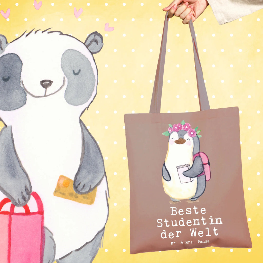 Tragetasche Pinguin Beste Studentin der Welt Beuteltasche, Beutel, Einkaufstasche, Jutebeutel, Stoffbeutel, Tasche, Shopper, Umhängetasche, Strandtasche, Schultertasche, Stofftasche, Tragetasche, Badetasche, Jutetasche, Einkaufstüte, Laptoptasche, für, Dankeschön, Geschenk, Schenken, Geburtstag, Geburtstagsgeschenk, Geschenkidee, Danke, Bedanken, Mitbringsel, Freude machen, Geschenktipp, Studentin, Studium, Tochter, Spaß, Musterschülerin, lustig, Studienabschluss, witzig, Universität, Abschluss, Alumni, Uni, Studenten, Hochschule