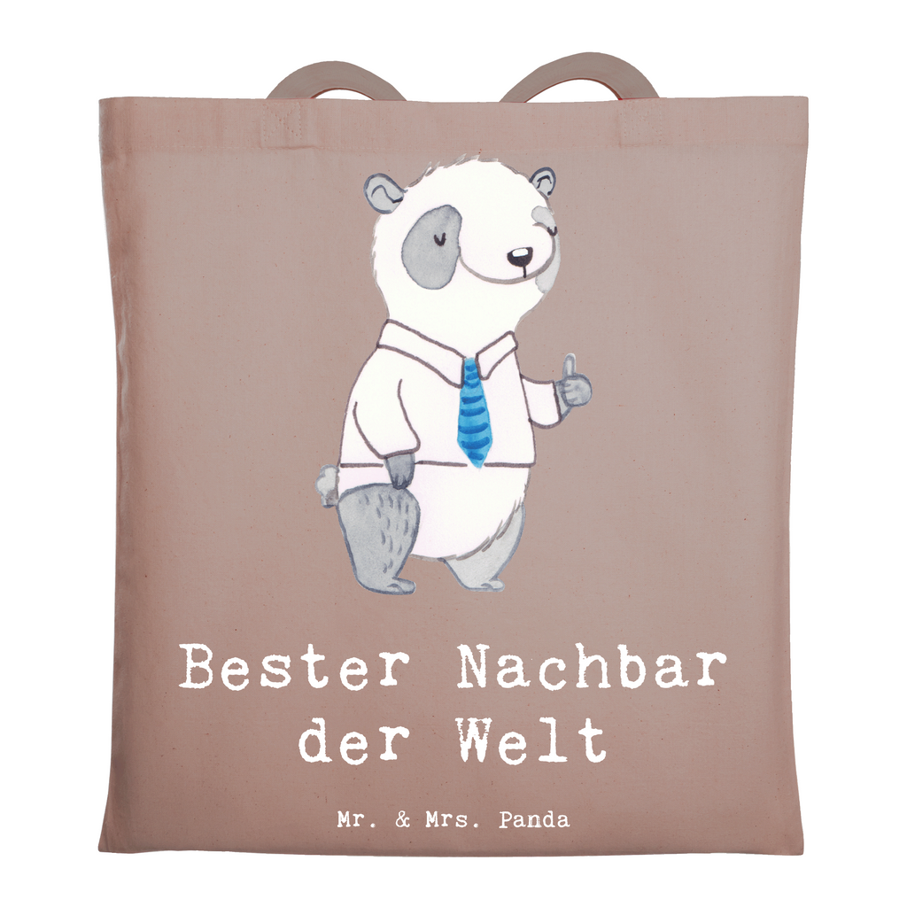 Tragetasche Panda Bester Nachbar der Welt Beuteltasche, Beutel, Einkaufstasche, Jutebeutel, Stoffbeutel, Tasche, Shopper, Umhängetasche, Strandtasche, Schultertasche, Stofftasche, Tragetasche, Badetasche, Jutetasche, Einkaufstüte, Laptoptasche, für, Dankeschön, Geschenk, Schenken, Geburtstag, Geburtstagsgeschenk, Geschenkidee, Danke, Bedanken, Mitbringsel, Freude machen, Geschenktipp, Nachbar, Nachbarn, Nachbarschaft, Freund, Angrenzer, Anwohner, Bewohner, Freundschaft