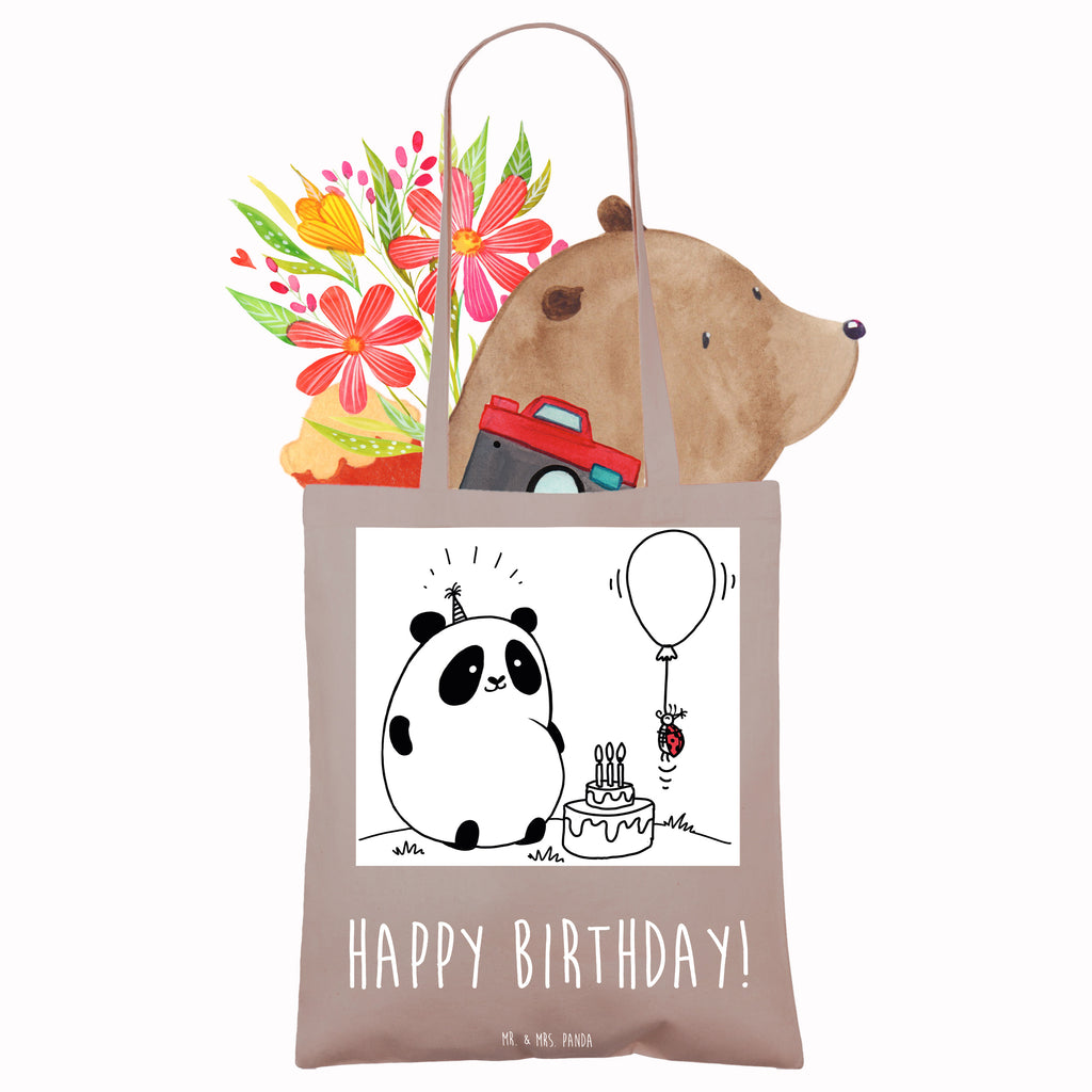 Tragetasche Easy & Peasy Happy Birthday Beuteltasche, Beutel, Einkaufstasche, Jutebeutel, Stoffbeutel, Tasche, Shopper, Umhängetasche, Strandtasche, Schultertasche, Stofftasche, Tragetasche, Badetasche, Jutetasche, Einkaufstüte, Laptoptasche