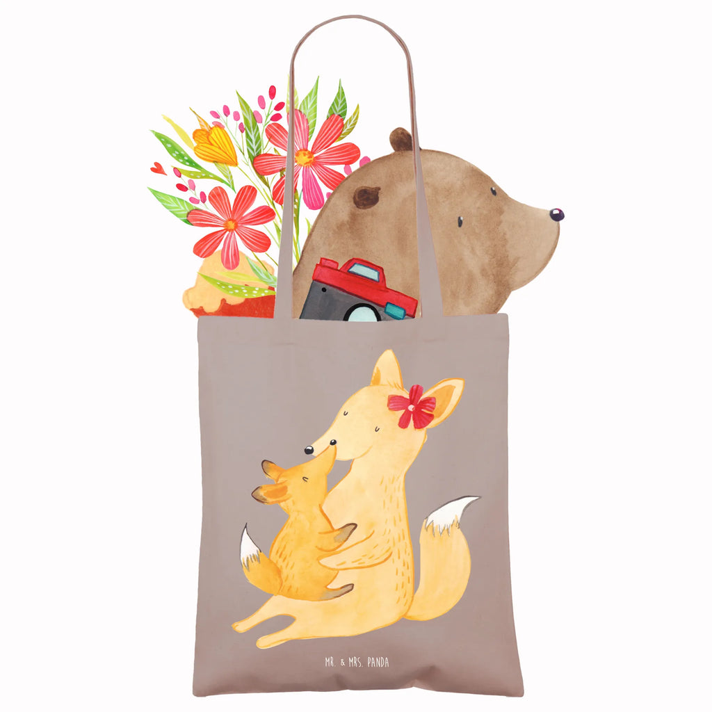 Tragetasche Fuchs Mama & Kind Beuteltasche, Beutel, Einkaufstasche, Jutebeutel, Stoffbeutel, Tasche, Shopper, Umhängetasche, Strandtasche, Schultertasche, Stofftasche, Tragetasche, Badetasche, Jutetasche, Einkaufstüte, Laptoptasche, Familie, Vatertag, Muttertag, Bruder, Schwester, Mama, Papa, Oma, Opa, Mutter, Tochter, Lieblingstochter, Beste Tochter, Geschenk