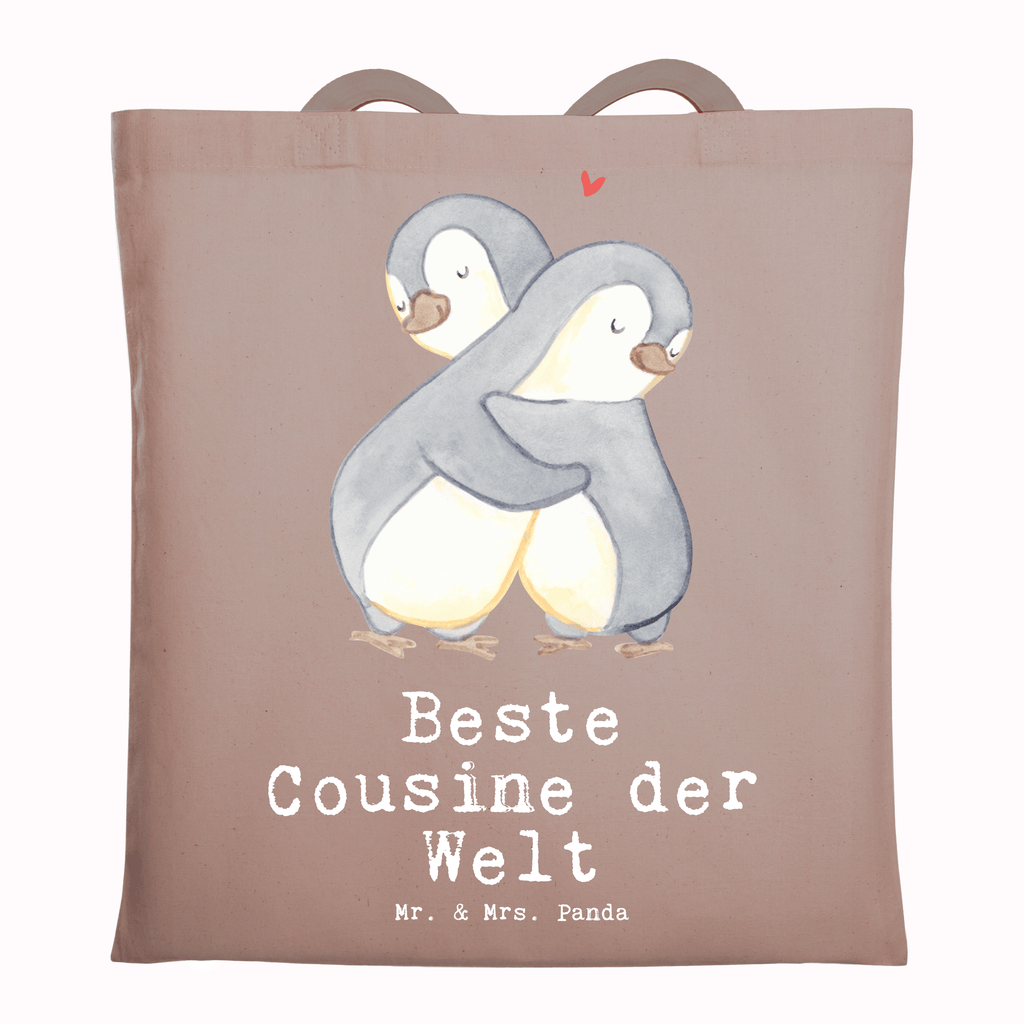 Tragetasche Pinguin Beste Cousine der Welt Beuteltasche, Beutel, Einkaufstasche, Jutebeutel, Stoffbeutel, Tasche, Shopper, Umhängetasche, Strandtasche, Schultertasche, Stofftasche, Tragetasche, Badetasche, Jutetasche, Einkaufstüte, Laptoptasche, für, Dankeschön, Geschenk, Schenken, Geburtstag, Geburtstagsgeschenk, Geschenkidee, Danke, Bedanken, Mitbringsel, Freude machen, Geschenktipp, Cousine, Kusine, Kousine, Cousinchen, Tochter von Onkel, Tochter von Tante, Familie, Verwandtschaft, Cousin