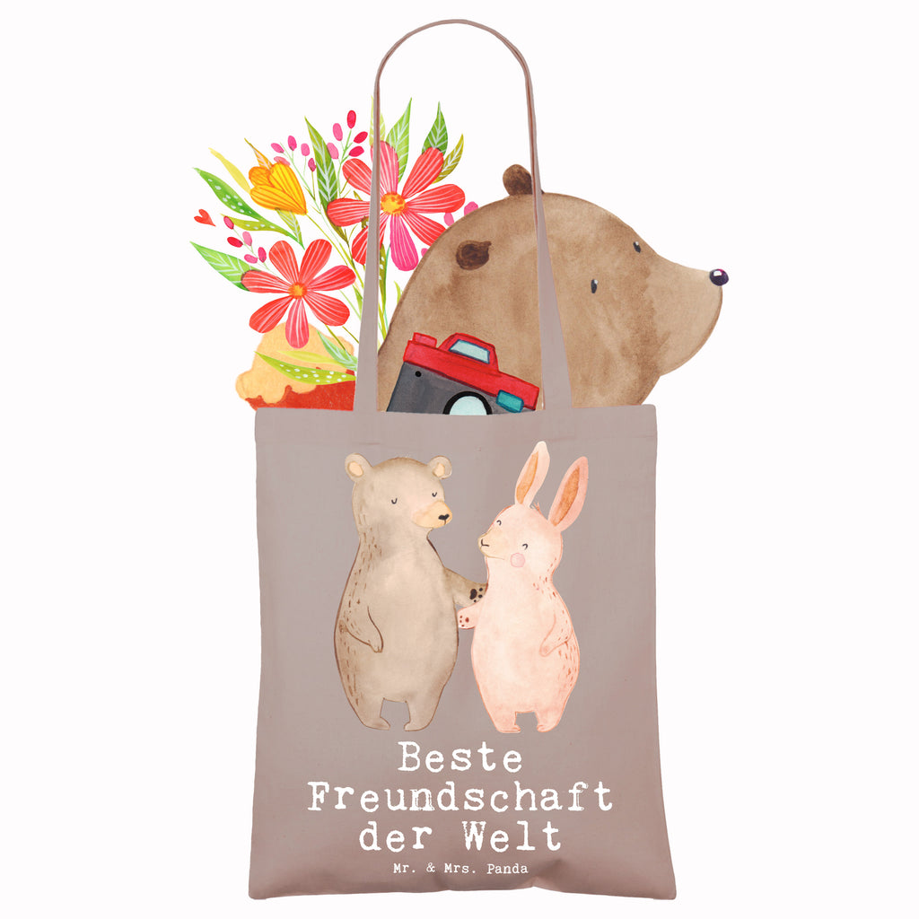 Tragetasche Hase Beste Freundschaft der Welt Beuteltasche, Beutel, Einkaufstasche, Jutebeutel, Stoffbeutel, Tasche, Shopper, Umhängetasche, Strandtasche, Schultertasche, Stofftasche, Tragetasche, Badetasche, Jutetasche, Einkaufstüte, Laptoptasche, für, Dankeschön, Geschenk, Schenken, Geburtstag, Geburtstagsgeschenk, Geschenkidee, Danke, Bedanken, Mitbringsel, Freude machen, Geschenktipp, Freundschaft, Freunde, Freunde fürs Leben, best friends, Freundin, Freund, Clique, Kumpel, bae, bff