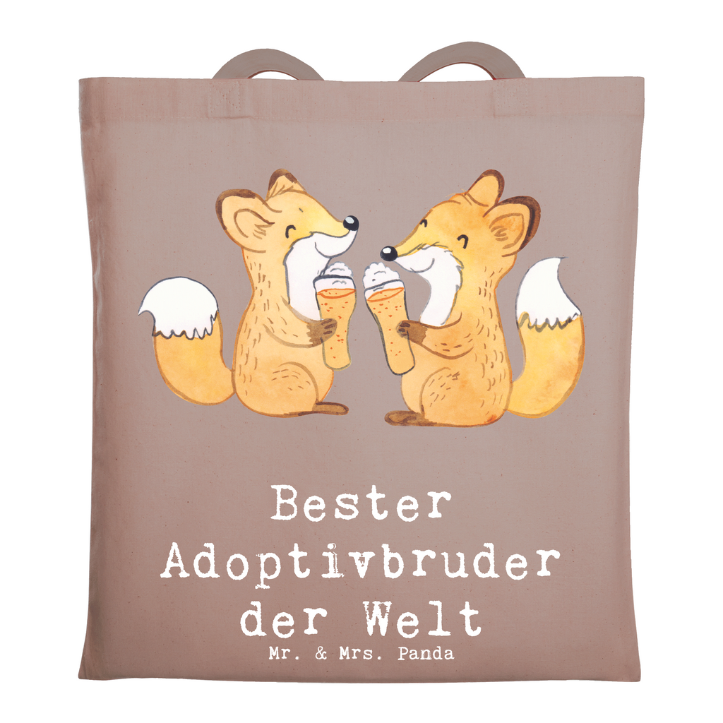 Tragetasche Fuchs Bester Adoptivbruder der Welt Beuteltasche, Beutel, Einkaufstasche, Jutebeutel, Stoffbeutel, Tasche, Shopper, Umhängetasche, Strandtasche, Schultertasche, Stofftasche, Tragetasche, Badetasche, Jutetasche, Einkaufstüte, Laptoptasche, für, Dankeschön, Geschenk, Schenken, Geburtstag, Geburtstagsgeschenk, Geschenkidee, Danke, Bedanken, Mitbringsel, Freude machen, Geschenktipp, Adoptivbruder, adoptiert, Bruder, Brudi, Geschwister, Bruderherz, Schwester, Familie, Kleinigkeit, Brother, Bester, Sohn