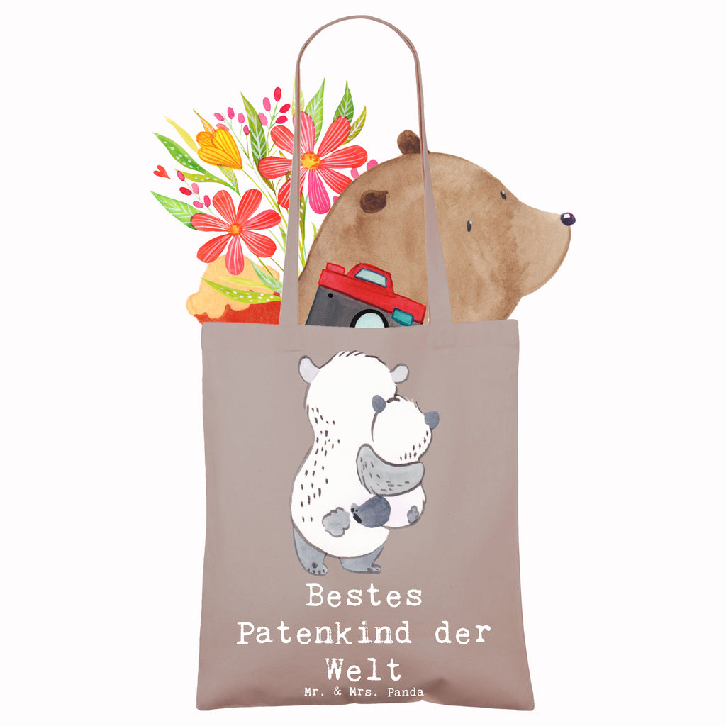 Tragetasche Panda Bestes Patenkind der Welt Beuteltasche, Beutel, Einkaufstasche, Jutebeutel, Stoffbeutel, Tasche, Shopper, Umhängetasche, Strandtasche, Schultertasche, Stofftasche, Tragetasche, Badetasche, Jutetasche, Einkaufstüte, Laptoptasche, für, Dankeschön, Geschenk, Schenken, Geburtstag, Geburtstagsgeschenk, Geschenkidee, Danke, Bedanken, Mitbringsel, Freude machen, Geschenktipp, Patenkind, Paten Kind, Pate, Taufe, Taufgeschenk, Patenonkel, Patentante, Tauffeier, Täufling, Nichte, Neffe