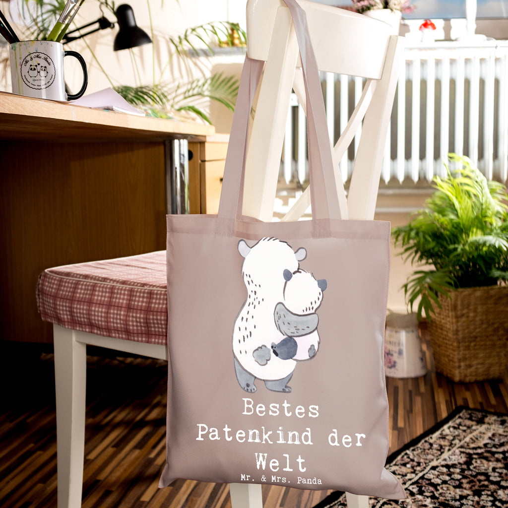 Tragetasche Panda Bestes Patenkind der Welt Beuteltasche, Beutel, Einkaufstasche, Jutebeutel, Stoffbeutel, Tasche, Shopper, Umhängetasche, Strandtasche, Schultertasche, Stofftasche, Tragetasche, Badetasche, Jutetasche, Einkaufstüte, Laptoptasche, für, Dankeschön, Geschenk, Schenken, Geburtstag, Geburtstagsgeschenk, Geschenkidee, Danke, Bedanken, Mitbringsel, Freude machen, Geschenktipp, Patenkind, Paten Kind, Pate, Taufe, Taufgeschenk, Patenonkel, Patentante, Tauffeier, Täufling, Nichte, Neffe