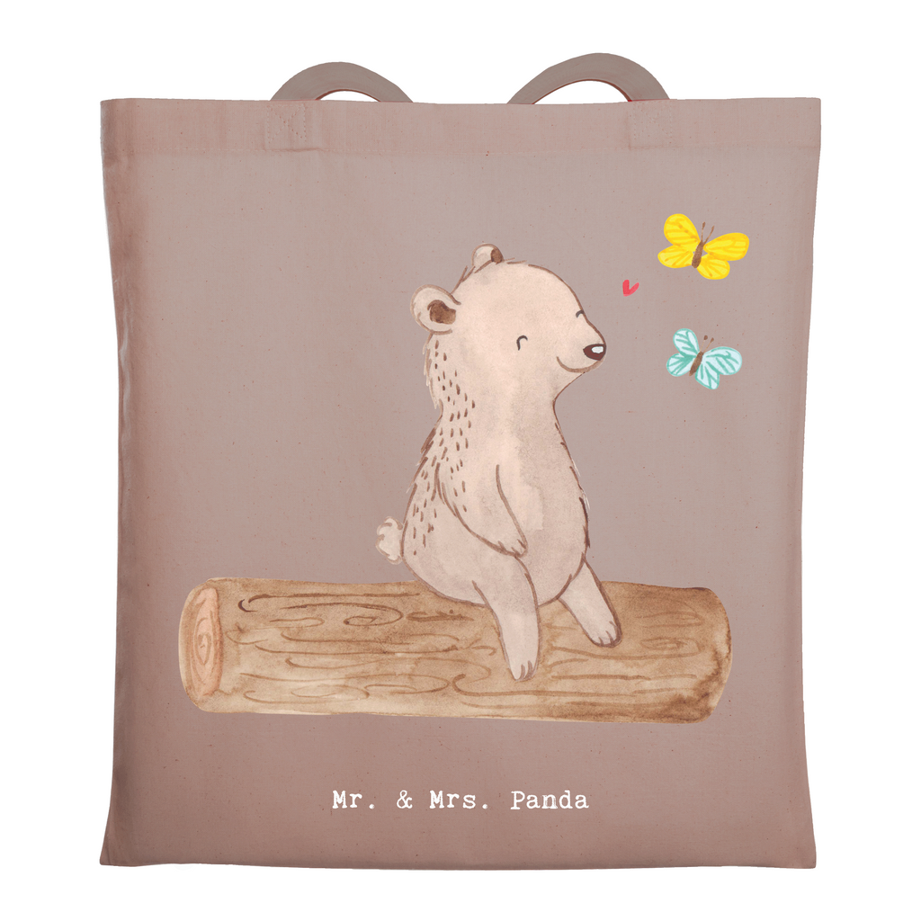 Tragetasche Bär Naturliebhaber Beuteltasche, Beutel, Einkaufstasche, Jutebeutel, Stoffbeutel, Tasche, Shopper, Umhängetasche, Strandtasche, Schultertasche, Stofftasche, Tragetasche, Badetasche, Jutetasche, Einkaufstüte, Laptoptasche, Geschenk, Sport, Sportart, Hobby, Schenken, Danke, Dankeschön, Auszeichnung, Gewinn, Sportler, Naturliebhaber, Outdoor, Wandern, Nature Lover