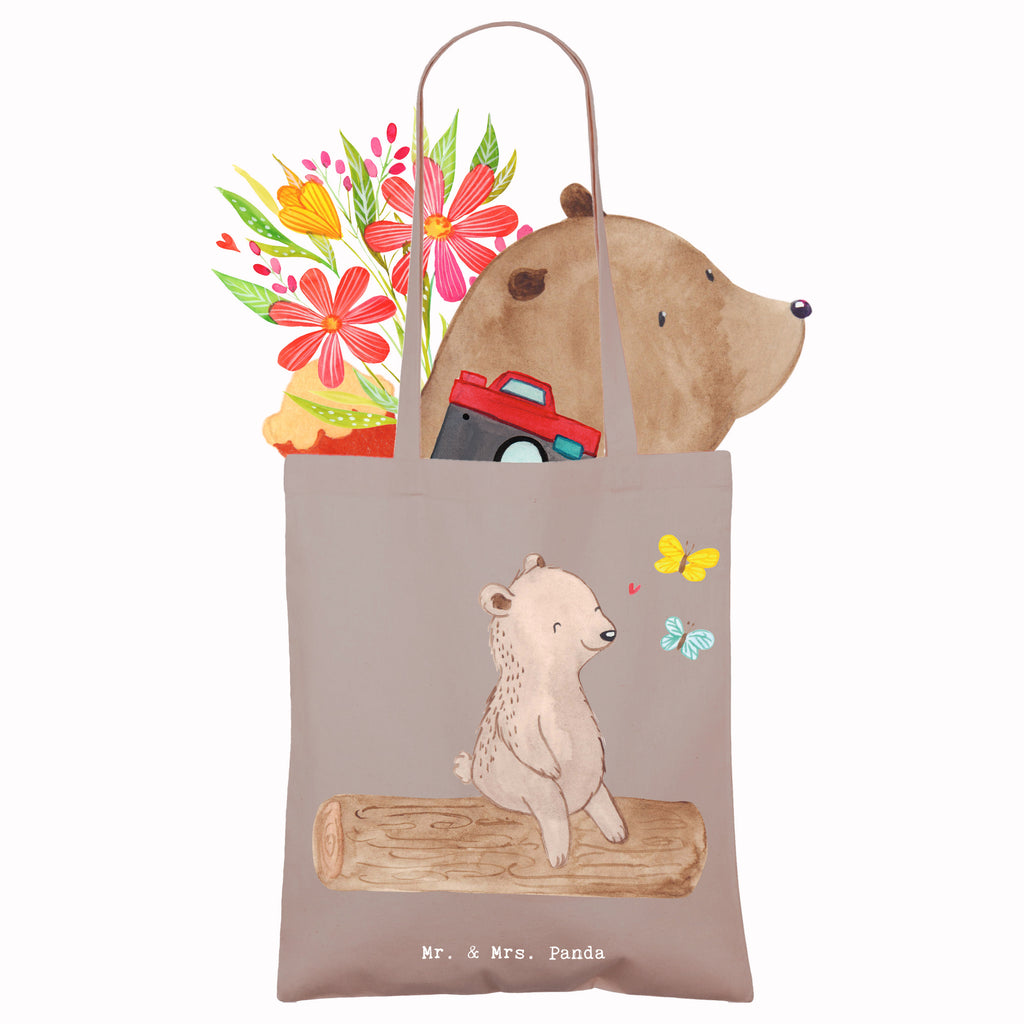 Tragetasche Bär Naturliebhaber Beuteltasche, Beutel, Einkaufstasche, Jutebeutel, Stoffbeutel, Tasche, Shopper, Umhängetasche, Strandtasche, Schultertasche, Stofftasche, Tragetasche, Badetasche, Jutetasche, Einkaufstüte, Laptoptasche, Geschenk, Sport, Sportart, Hobby, Schenken, Danke, Dankeschön, Auszeichnung, Gewinn, Sportler, Naturliebhaber, Outdoor, Wandern, Nature Lover