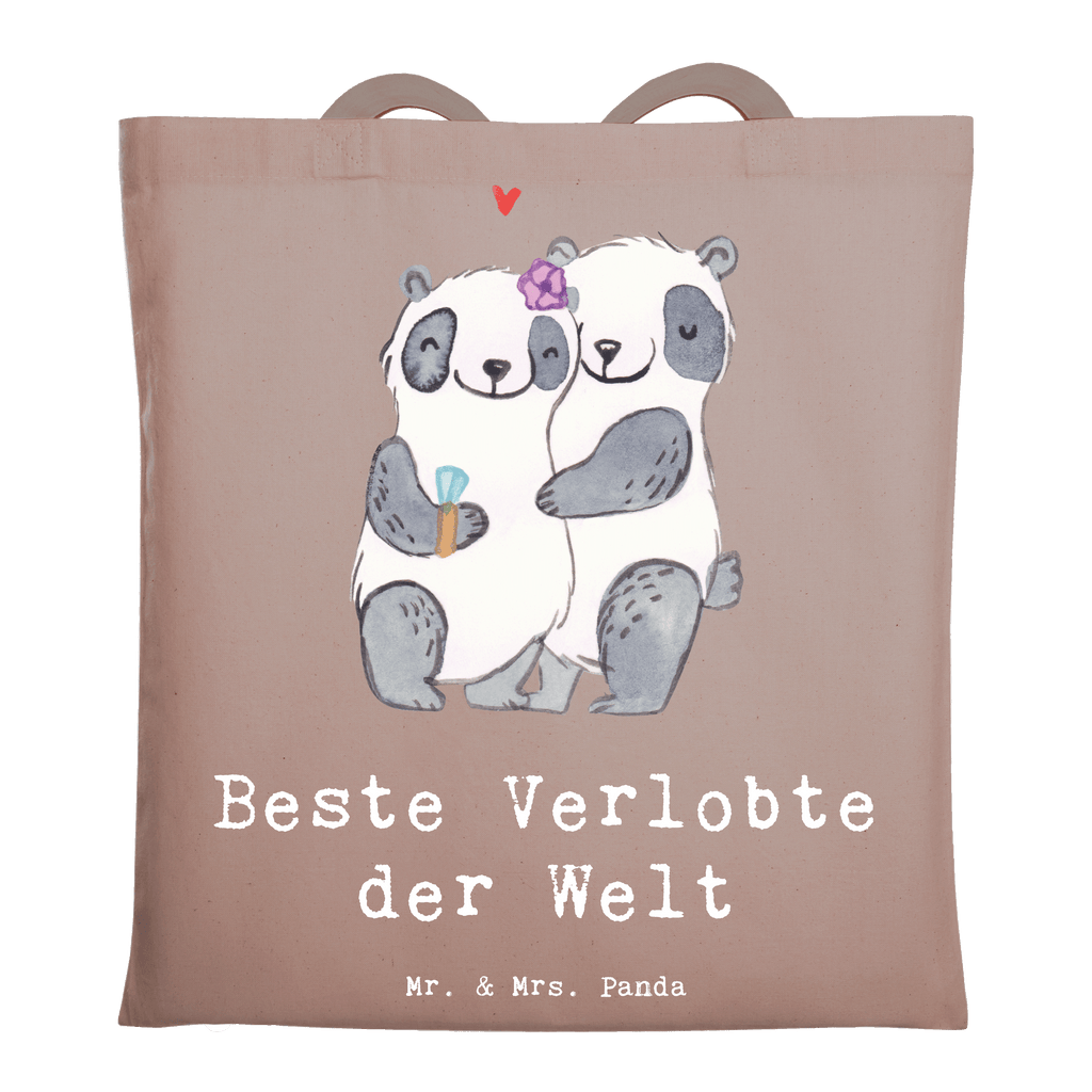 Tragetasche Panda Beste Verlobte der Welt Beuteltasche, Beutel, Einkaufstasche, Jutebeutel, Stoffbeutel, Tasche, Shopper, Umhängetasche, Strandtasche, Schultertasche, Stofftasche, Tragetasche, Badetasche, Jutetasche, Einkaufstüte, Laptoptasche, für, Dankeschön, Geschenk, Schenken, Geburtstag, Geburtstagsgeschenk, Geschenkidee, Danke, Bedanken, Mitbringsel, Freude machen, Geschenktipp, Verlobte, Verloben, Verlobung, Traumfrau, Frau, Freundin, Ehefrau, Zukünftige, Hochzeit, Ehe