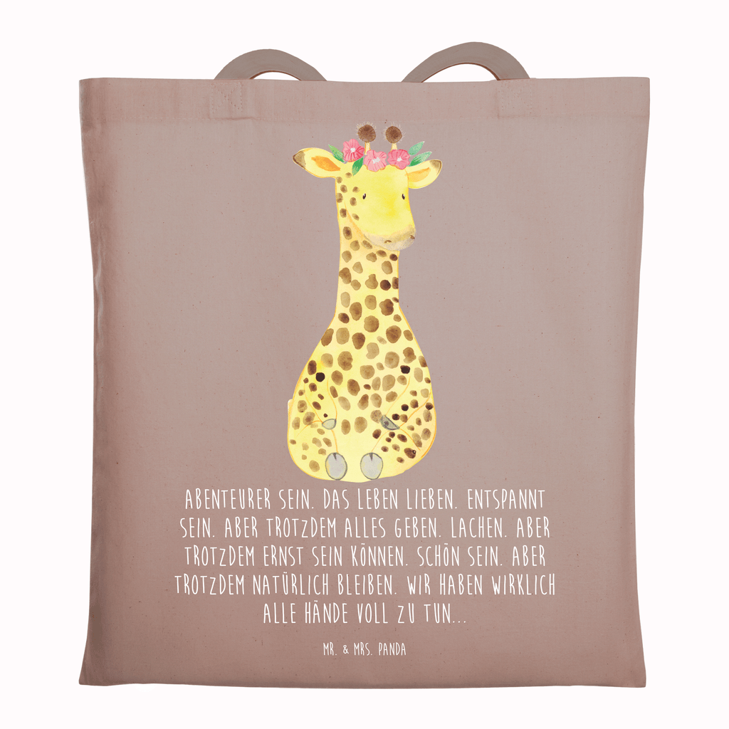 Tragetasche Giraffe Blumenkranz Beuteltasche, Beutel, Einkaufstasche, Jutebeutel, Stoffbeutel, Tasche, Shopper, Umhängetasche, Strandtasche, Schultertasche, Stofftasche, Tragetasche, Badetasche, Jutetasche, Einkaufstüte, Laptoptasche, Afrika, Wildtiere, Giraffe, Blumenkranz, Abenteurer, Selbstliebe, Freundin