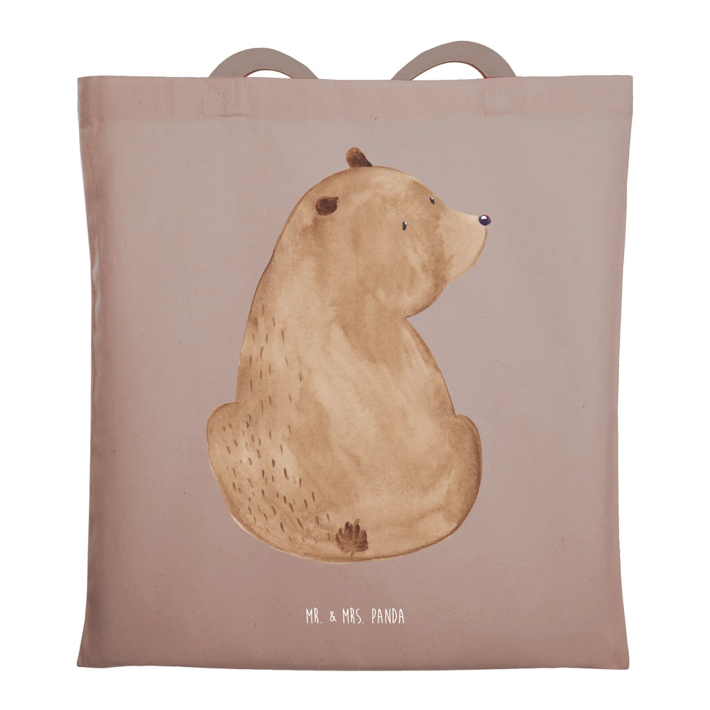 Tragetasche Bär Schulterblick Beuteltasche, Beutel, Einkaufstasche, Jutebeutel, Stoffbeutel, Tasche, Shopper, Umhängetasche, Strandtasche, Schultertasche, Stofftasche, Tragetasche, Badetasche, Jutetasche, Einkaufstüte, Laptoptasche, Bär, Teddy, Teddybär, Selbstachtung, Weltansicht, Motivation, Bären, Bärenliebe, Weisheit