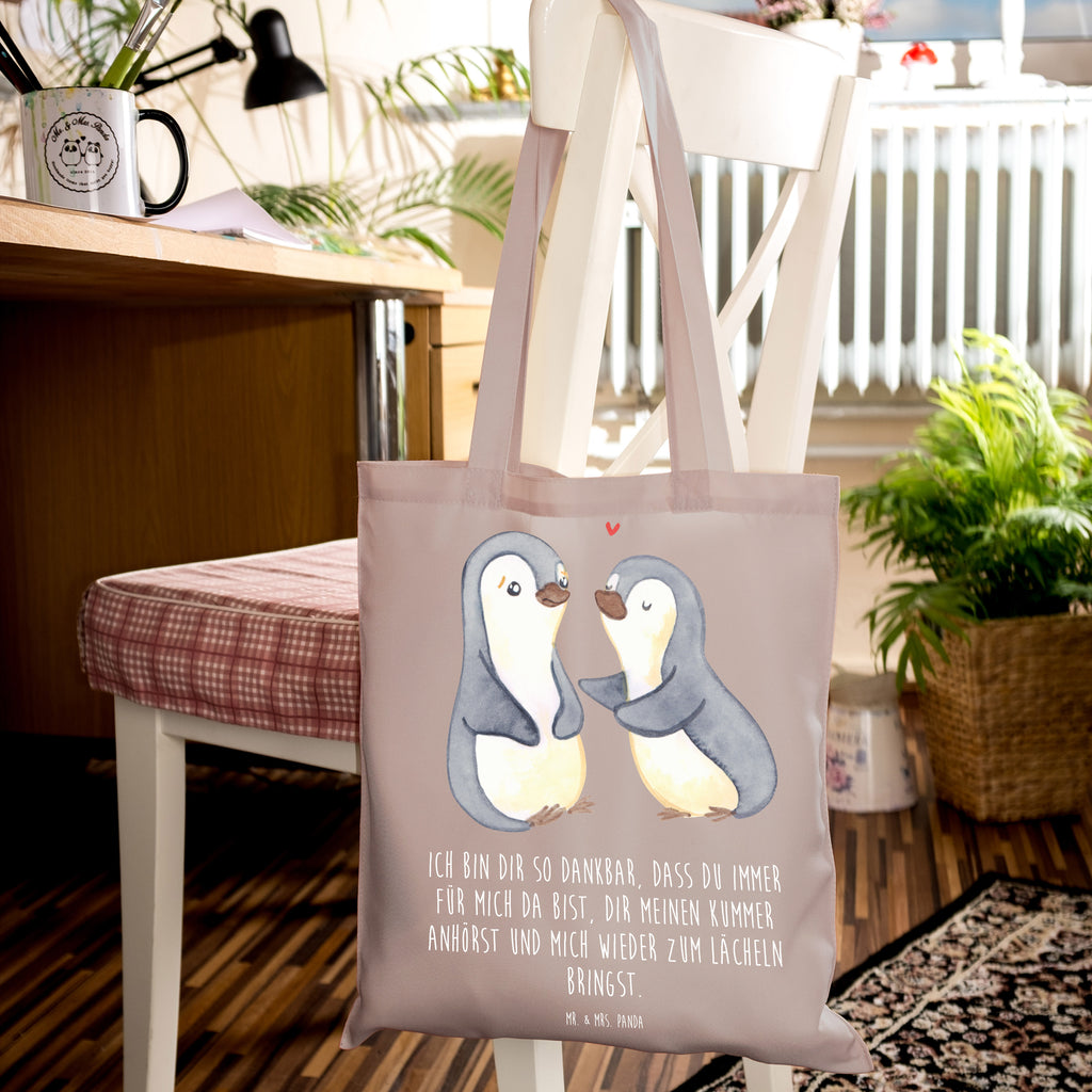 Tragetasche Pinguine trösten Beuteltasche, Beutel, Einkaufstasche, Jutebeutel, Stoffbeutel, Tasche, Shopper, Umhängetasche, Strandtasche, Schultertasche, Stofftasche, Tragetasche, Badetasche, Jutetasche, Einkaufstüte, Laptoptasche, Liebe, Partner, Freund, Freundin, Ehemann, Ehefrau, Heiraten, Verlobung, Heiratsantrag, Liebesgeschenk, Jahrestag, Hocheitstag, Valentinstag, Geschenk für Frauen, Hochzeitstag, Mitbringsel, Geschenk für Freundin, Geschenk für Partner, Liebesbeweis, für Männer, für Ehemann