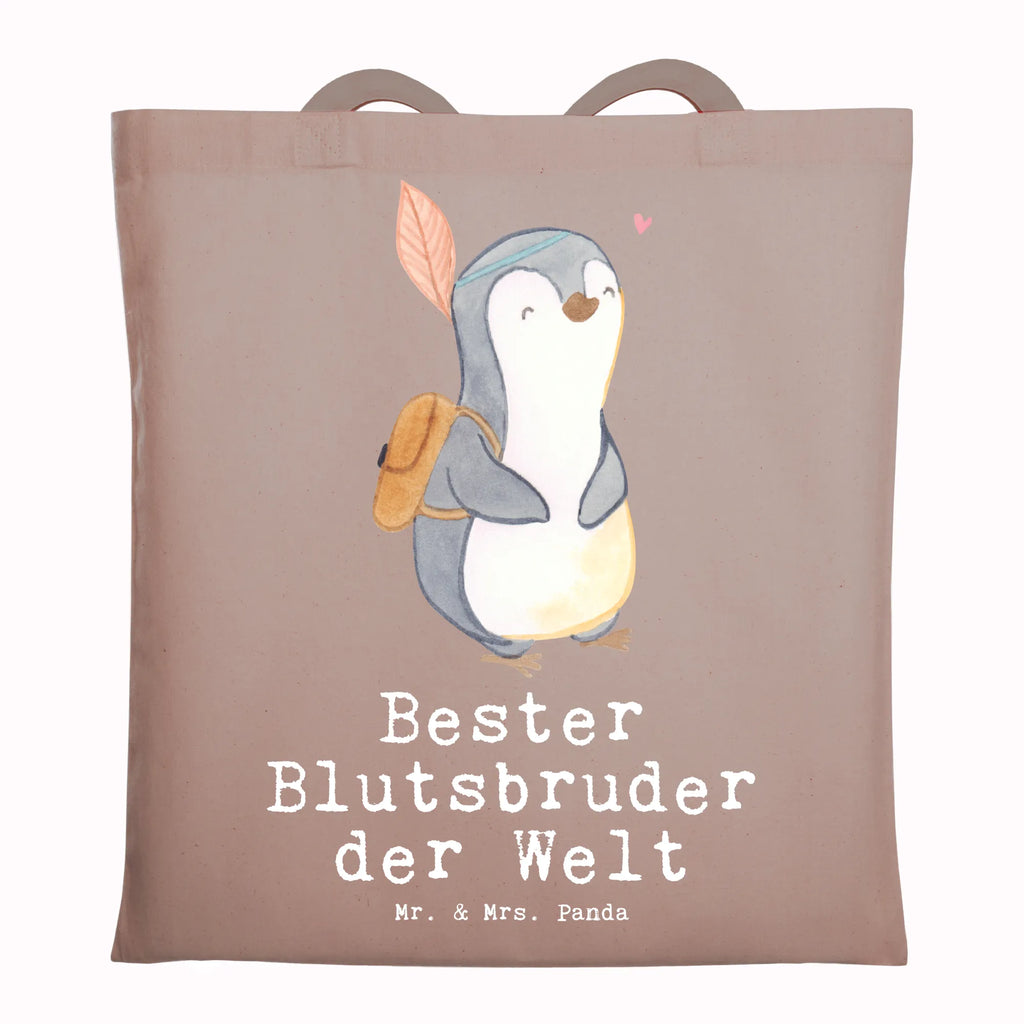 Tragetasche Pinguin Bester Blutsbruder der Welt Beuteltasche, Beutel, Einkaufstasche, Jutebeutel, Stoffbeutel, Tasche, Shopper, Umhängetasche, Strandtasche, Schultertasche, Stofftasche, Tragetasche, Badetasche, Jutetasche, Einkaufstüte, Laptoptasche, für, Dankeschön, Geschenk, Schenken, Geburtstag, Geburtstagsgeschenk, Geschenkidee, Danke, Bedanken, Mitbringsel, Freude machen, Geschenktipp, Blutsbruder, Blutsgeschwister, Freund, Brüder, Geschwister, Bruderherz, Brother, Familie, Kleinigkeit, Bester, Sido