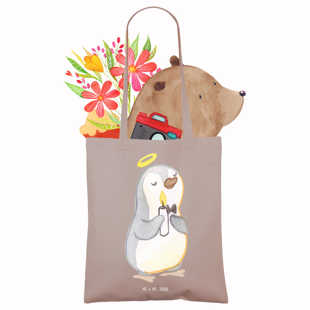 Tragetasche Pinguin Kommunion Beuteltasche, Beutel, Einkaufstasche, Jutebeutel, Stoffbeutel, Tasche, Shopper, Umhängetasche, Strandtasche, Schultertasche, Stofftasche, Tragetasche, Badetasche, Jutetasche, Einkaufstüte, Laptoptasche, Konfirmation, Kommunion, Jugendweihe, Konfirmation Geschenk, Kommunion Geschenk, Kommunion Dankeschön, Glauben, Sonnenschein