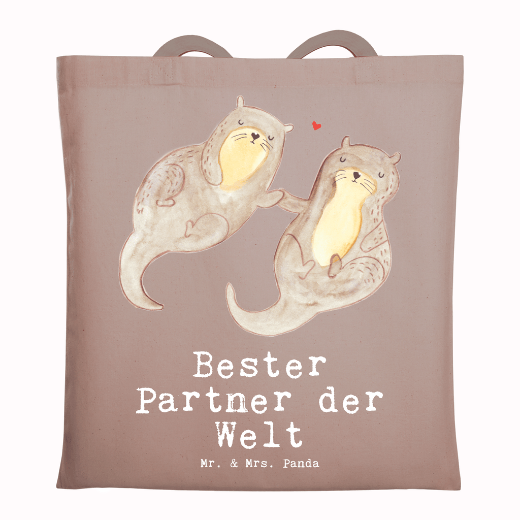 Tragetasche Otter Bester Partner der Welt Beuteltasche, Beutel, Einkaufstasche, Jutebeutel, Stoffbeutel, Tasche, Shopper, Umhängetasche, Strandtasche, Schultertasche, Stofftasche, Tragetasche, Badetasche, Jutetasche, Einkaufstüte, Laptoptasche, für, Dankeschön, Geschenk, Schenken, Geburtstag, Geburtstagsgeschenk, Geschenkidee, Danke, Bedanken, Mitbringsel, Freude machen, Geschenktipp, Partner, Ehepartner, Mann, Frau, Ehefrau, Ehemann. Freundin, Freund, Lebensgefährte, Paar, Liebe