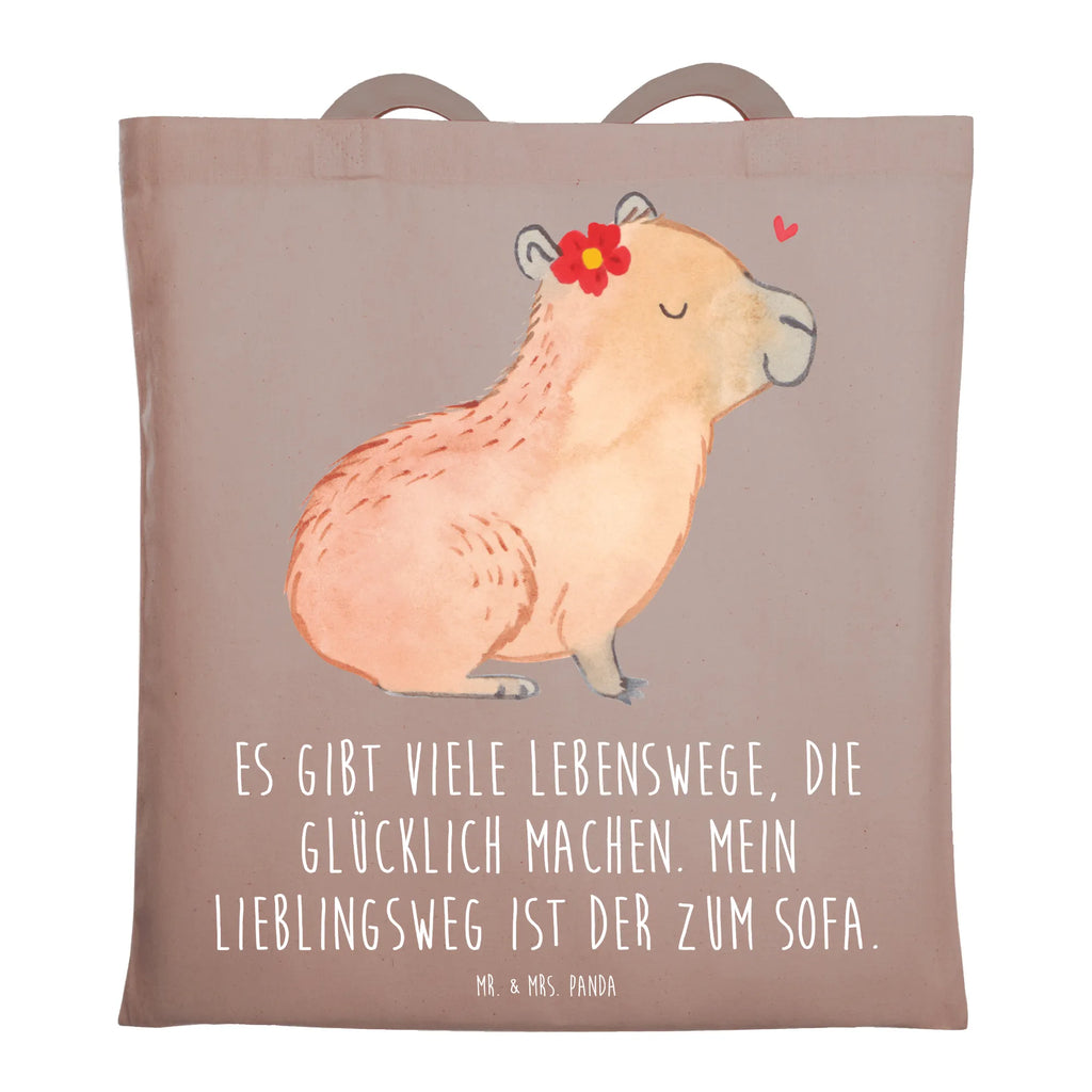 Tragetasche Capybara Blume Beuteltasche, Beutel, Einkaufstasche, Jutebeutel, Stoffbeutel, Tasche, Shopper, Umhängetasche, Strandtasche, Schultertasche, Stofftasche, Tragetasche, Badetasche, Jutetasche, Einkaufstüte, Laptoptasche, Tiermotive, Gute Laune, lustige Sprüche, Tiere, Capybara