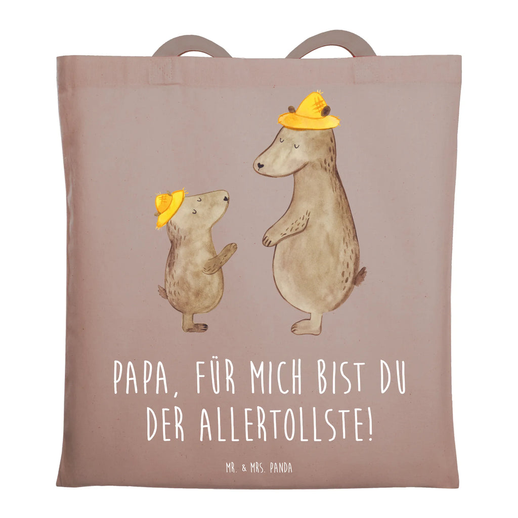 Tragetasche Bären mit Hut Beuteltasche, Beutel, Einkaufstasche, Jutebeutel, Stoffbeutel, Tasche, Shopper, Umhängetasche, Strandtasche, Schultertasche, Stofftasche, Tragetasche, Badetasche, Jutetasche, Einkaufstüte, Laptoptasche, Familie, Vatertag, Muttertag, Bruder, Schwester, Mama, Papa, Oma, Opa, Bär, Bären, Vater, Papi, Paps, Dad, Daddy, Lieblingsmensch, Sohn, Söhne, Kind, Kinder, Vater-Sohn, Family, Vorbild