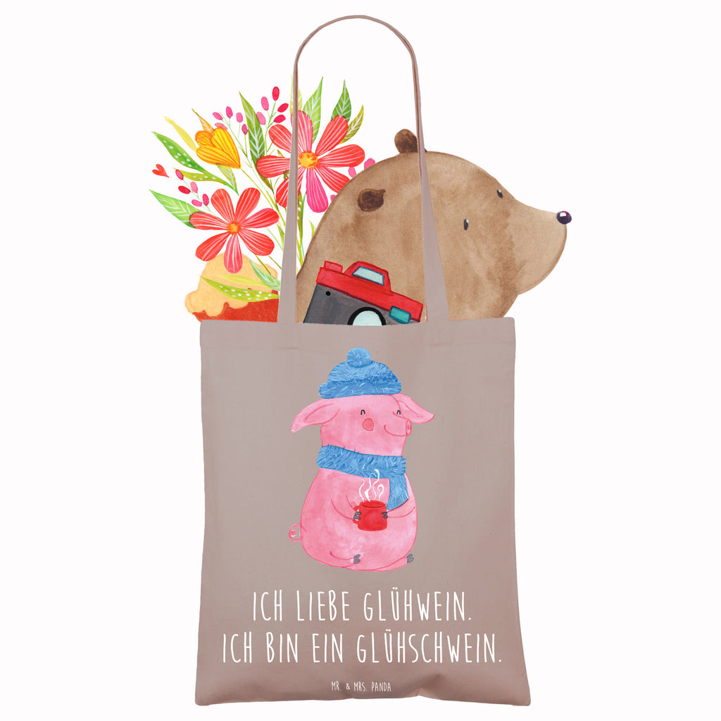 Tragetasche Glühschwein Beuteltasche, Beutel, Einkaufstasche, Jutebeutel, Stoffbeutel, Tasche, Shopper, Umhängetasche, Strandtasche, Schultertasche, Stofftasche, Tragetasche, Badetasche, Jutetasche, Einkaufstüte, Laptoptasche, Winter, Weihnachten, Weihnachtsdeko, Nikolaus, Advent, Heiligabend, Wintermotiv, Glühschwein, Glühwein, Weihnachtsmarkt, Punsch