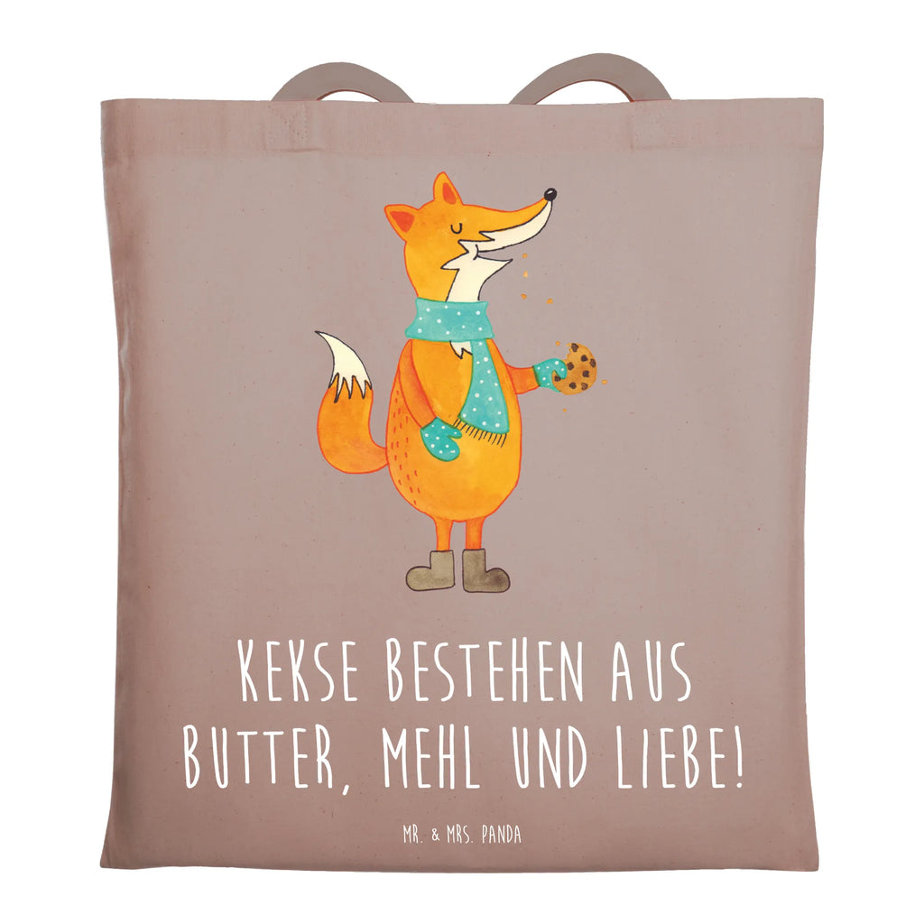 Tragetasche Fuchs Keks Beuteltasche, Beutel, Einkaufstasche, Jutebeutel, Stoffbeutel, Tasche, Shopper, Umhängetasche, Strandtasche, Schultertasche, Stofftasche, Tragetasche, Badetasche, Jutetasche, Einkaufstüte, Laptoptasche, Fuchs, Füchse, Backen Spruch, Kekse, Winter, Weihnachtszeit, Plätzchen, Liebe, Küche Deko