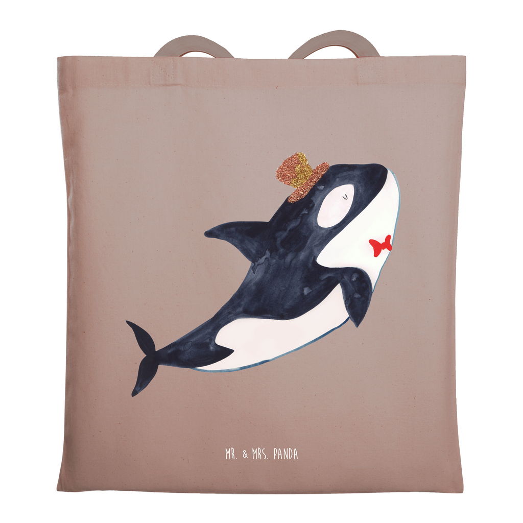 Tragetasche Orca Zylinder Beuteltasche, Beutel, Einkaufstasche, Jutebeutel, Stoffbeutel, Tasche, Shopper, Umhängetasche, Strandtasche, Schultertasche, Stofftasche, Tragetasche, Badetasche, Jutetasche, Einkaufstüte, Laptoptasche, Meerestiere, Meer, Urlaub, Narwal, Glitter, Konfetti, Glitzer, Geburtstag, Feier, Fete, Fest, Glückwunsch, Orca