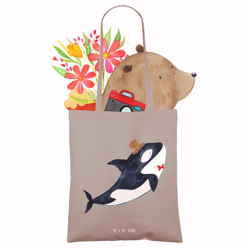 Tragetasche Orca Zylinder Beuteltasche, Beutel, Einkaufstasche, Jutebeutel, Stoffbeutel, Tasche, Shopper, Umhängetasche, Strandtasche, Schultertasche, Stofftasche, Tragetasche, Badetasche, Jutetasche, Einkaufstüte, Laptoptasche, Meerestiere, Meer, Urlaub, Narwal, Glitter, Konfetti, Glitzer, Geburtstag, Feier, Fete, Fest, Glückwunsch, Orca