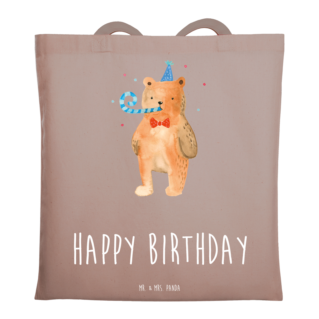 Tragetasche Birthday Bär Beuteltasche, Beutel, Einkaufstasche, Jutebeutel, Stoffbeutel, Tasche, Shopper, Umhängetasche, Strandtasche, Schultertasche, Stofftasche, Tragetasche, Badetasche, Jutetasche, Einkaufstüte, Laptoptasche, Bär, Teddy, Teddybär, Happy Birthday, Alles Gute, Glückwunsch, Geburtstag