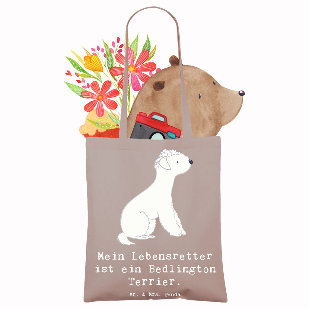 Tragetasche Bedlington Terrier Lebensretter Beuteltasche, Beutel, Einkaufstasche, Jutebeutel, Stoffbeutel, Tasche, Shopper, Umhängetasche, Strandtasche, Schultertasche, Stofftasche, Tragetasche, Badetasche, Jutetasche, Einkaufstüte, Laptoptasche, Hund, Hunderasse, Rassehund, Hundebesitzer, Geschenk, Tierfreund, Schenken, Welpe, Bedlington Terrier, Terrier