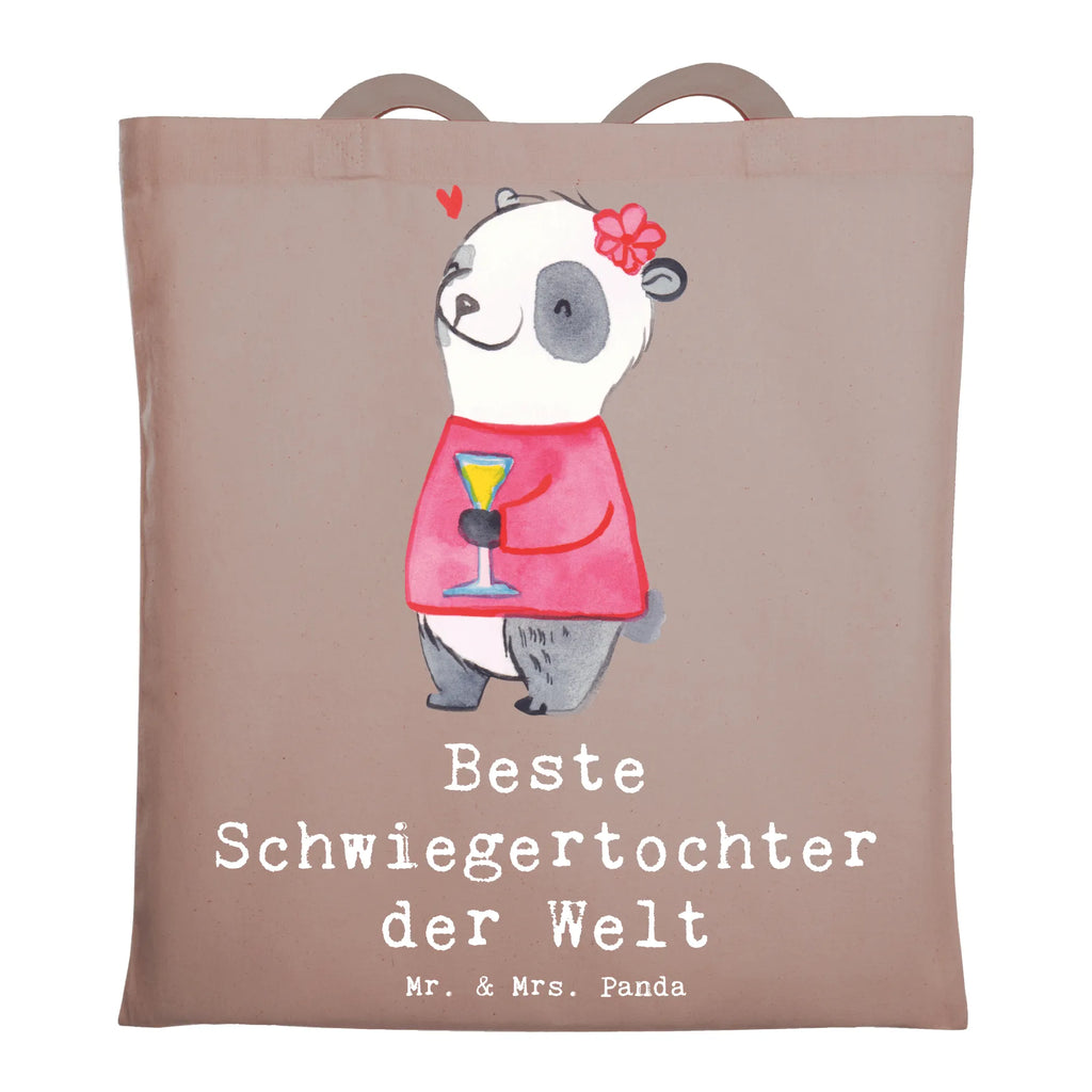 Tragetasche Panda Beste Schwiegertochter der Welt Beuteltasche, Beutel, Einkaufstasche, Jutebeutel, Stoffbeutel, Tasche, Shopper, Umhängetasche, Strandtasche, Schultertasche, Stofftasche, Tragetasche, Badetasche, Jutetasche, Einkaufstüte, Laptoptasche, für, Dankeschön, Geschenk, Schenken, Geburtstag, Geburtstagsgeschenk, Geschenkidee, Danke, Bedanken, Mitbringsel, Freude machen, Geschenktipp, Schwiegertochter, Tochter, Ehefrau des Sohns, Frau, angeheiratet, Hochzeit