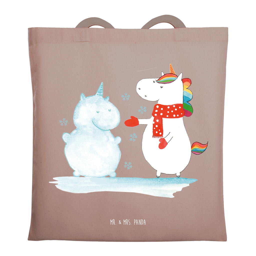 Tragetasche Einhorn Schneemann Beuteltasche, Beutel, Einkaufstasche, Jutebeutel, Stoffbeutel, Tasche, Shopper, Umhängetasche, Strandtasche, Schultertasche, Stofftasche, Tragetasche, Badetasche, Jutetasche, Einkaufstüte, Laptoptasche, Einhorn, Einhörner, Einhorn Deko, Pegasus, Unicorn, Schneemann, Winter, Schnee, Kuchen, Weihnachten, kalt, Mütze, Handschuhe, X-Mas