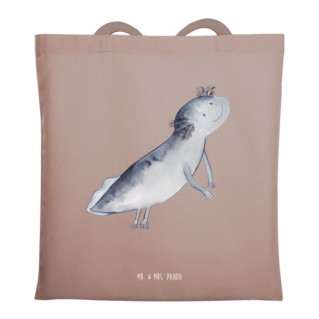 Tragetasche Axolotl schwimmt Beuteltasche, Beutel, Einkaufstasche, Jutebeutel, Stoffbeutel, Tasche, Shopper, Umhängetasche, Strandtasche, Schultertasche, Stofftasche, Tragetasche, Badetasche, Jutetasche, Einkaufstüte, Laptoptasche, Axolotl, Molch, Axolot, Schwanzlurch, Lurch, Lurche, Problem, Probleme, Lösungen, Motivation