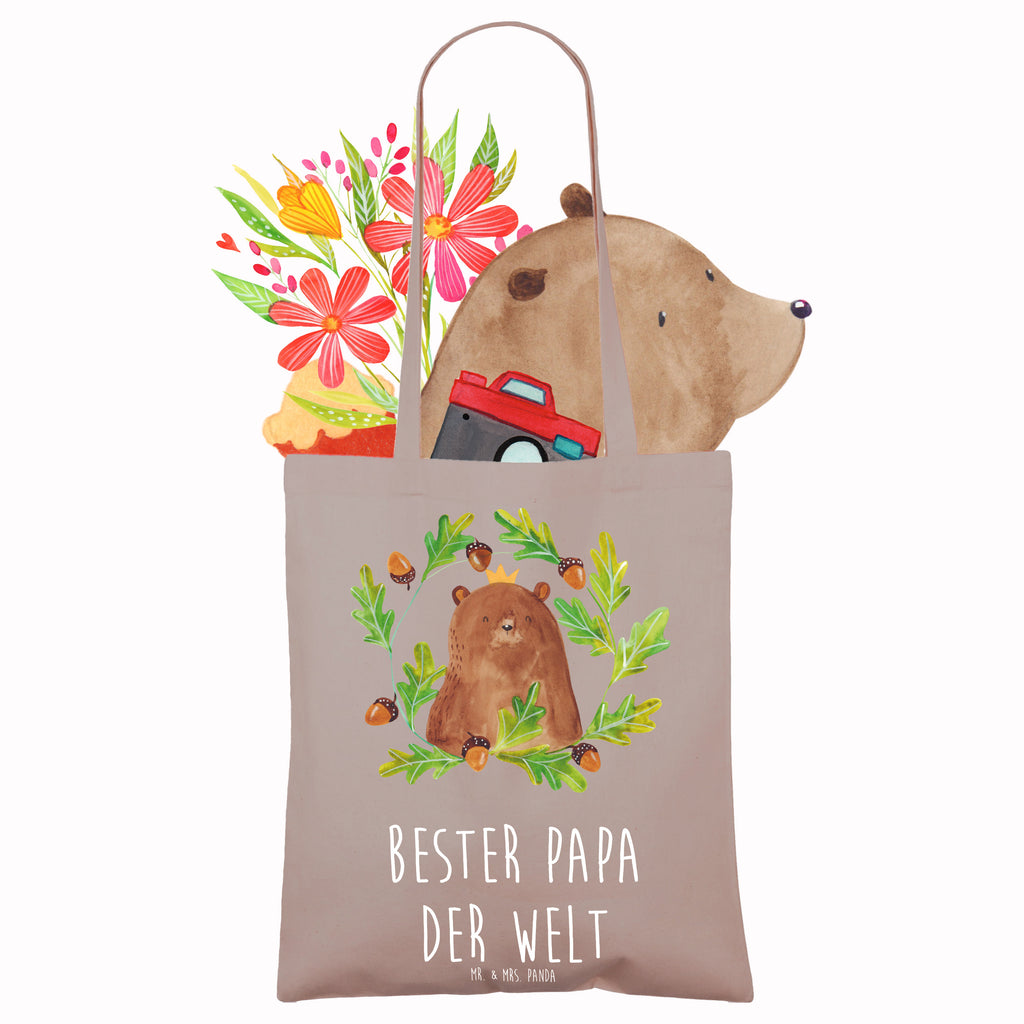 Tragetasche Bär König Beuteltasche, Beutel, Einkaufstasche, Jutebeutel, Stoffbeutel, Tasche, Shopper, Umhängetasche, Strandtasche, Schultertasche, Stofftasche, Tragetasche, Badetasche, Jutetasche, Einkaufstüte, Laptoptasche, Bär, Teddy, Teddybär, Papa, Papa Bär, bester Vater, bester Papa, weltbester Papa, Vatertag, Vater, Dad, Daddy, Papi