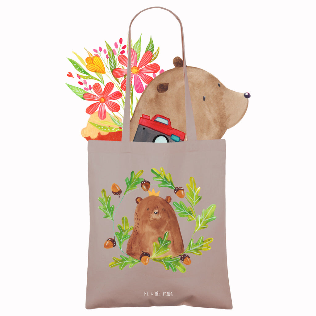 Tragetasche Bär König Beuteltasche, Beutel, Einkaufstasche, Jutebeutel, Stoffbeutel, Tasche, Shopper, Umhängetasche, Strandtasche, Schultertasche, Stofftasche, Tragetasche, Badetasche, Jutetasche, Einkaufstüte, Laptoptasche, Bär, Teddy, Teddybär, Papa, Papa Bär, bester Vater, bester Papa, weltbester Papa, Vatertag, Vater, Dad, Daddy, Papi