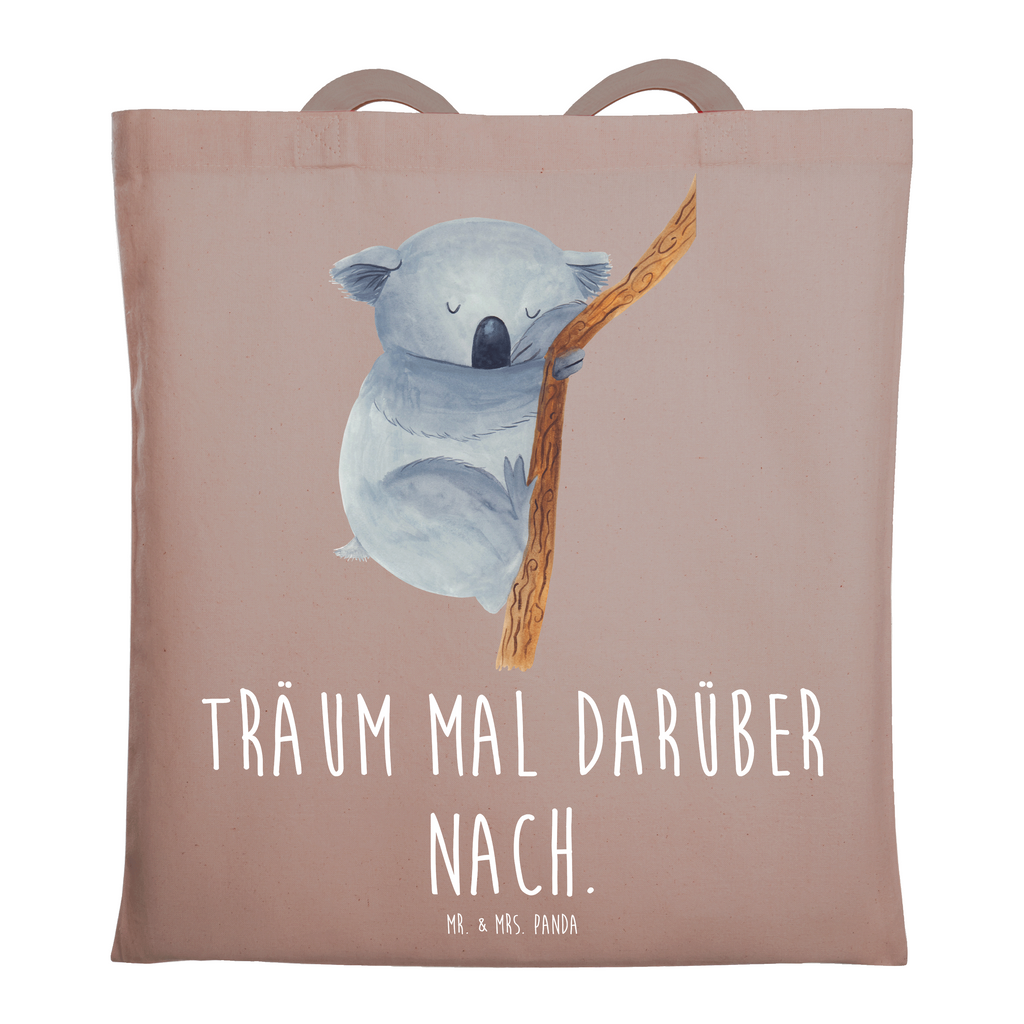 Tragetasche Koalabär Beuteltasche, Beutel, Einkaufstasche, Jutebeutel, Stoffbeutel, Tasche, Shopper, Umhängetasche, Strandtasche, Schultertasche, Stofftasche, Tragetasche, Badetasche, Jutetasche, Einkaufstüte, Laptoptasche, Tiermotive, Gute Laune, lustige Sprüche, Tiere, Koala, träumen, Traum, schlafen, Schlafzimmer, Traumland, Bär, Koalabär