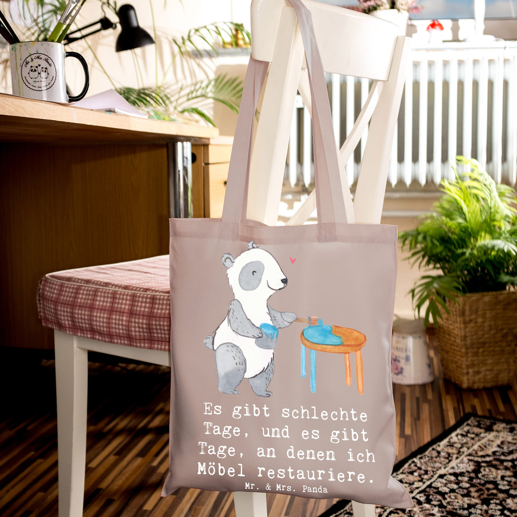 Tragetasche Panda Möbel restaurieren Beuteltasche, Beutel, Einkaufstasche, Jutebeutel, Stoffbeutel, Tasche, Shopper, Umhängetasche, Strandtasche, Schultertasche, Stofftasche, Tragetasche, Badetasche, Jutetasche, Einkaufstüte, Laptoptasche, Geschenk, Sport, Sportart, Hobby, Schenken, Danke, Dankeschön, Auszeichnung, Gewinn, Sportler, Möbel restaurieren, antike Möbel restaurieren, Handwerk, Restaurator