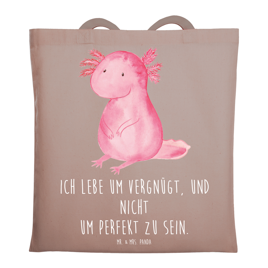 Tragetasche Axolotl null Beuteltasche, Beutel, Einkaufstasche, Jutebeutel, Stoffbeutel, Tasche, Shopper, Umhängetasche, Strandtasche, Schultertasche, Stofftasche, Tragetasche, Badetasche, Jutetasche, Einkaufstüte, Laptoptasche, Axolotl, Molch, Axolot, vergnügt, fröhlich, zufrieden, Lebensstil, Weisheit, Lebensweisheit, Liebe, Freundin