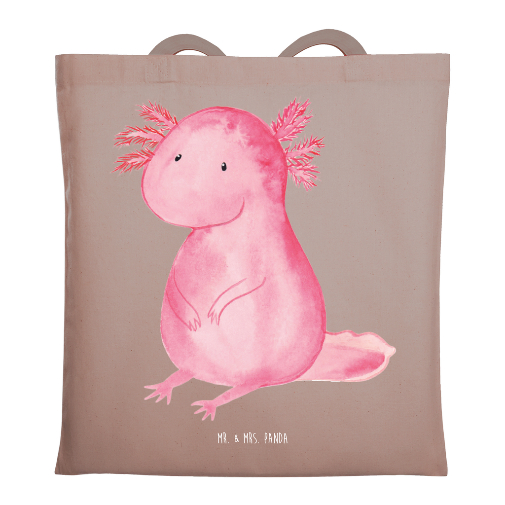 Tragetasche Axolotl null Beuteltasche, Beutel, Einkaufstasche, Jutebeutel, Stoffbeutel, Tasche, Shopper, Umhängetasche, Strandtasche, Schultertasche, Stofftasche, Tragetasche, Badetasche, Jutetasche, Einkaufstüte, Laptoptasche, Axolotl, Molch, Axolot, vergnügt, fröhlich, zufrieden, Lebensstil, Weisheit, Lebensweisheit, Liebe, Freundin