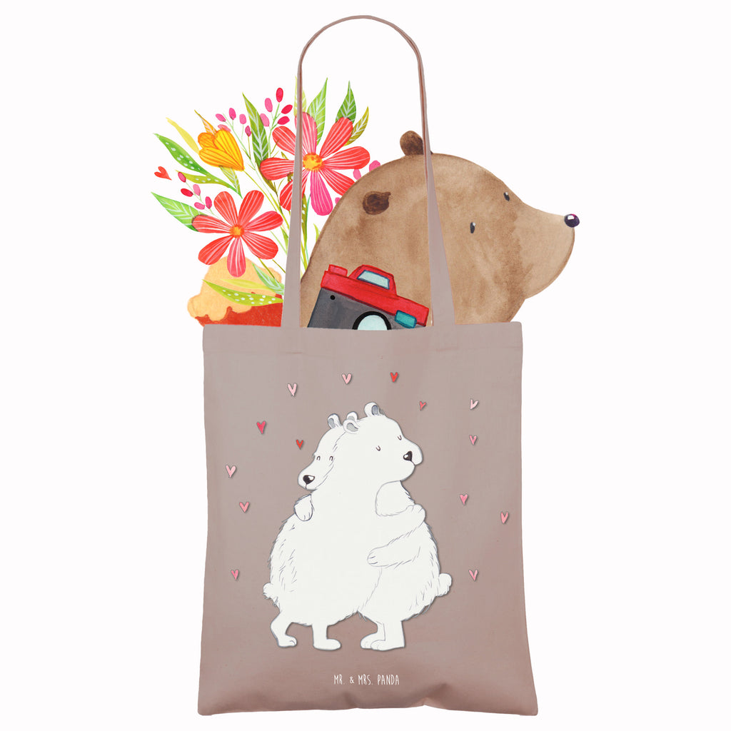 Tragetasche Eisbär Umarmen Beuteltasche, Beutel, Einkaufstasche, Jutebeutel, Stoffbeutel, Tasche, Shopper, Umhängetasche, Strandtasche, Schultertasche, Stofftasche, Tragetasche, Badetasche, Jutetasche, Einkaufstüte, Laptoptasche, Tiermotive, Gute Laune, lustige Sprüche, Tiere