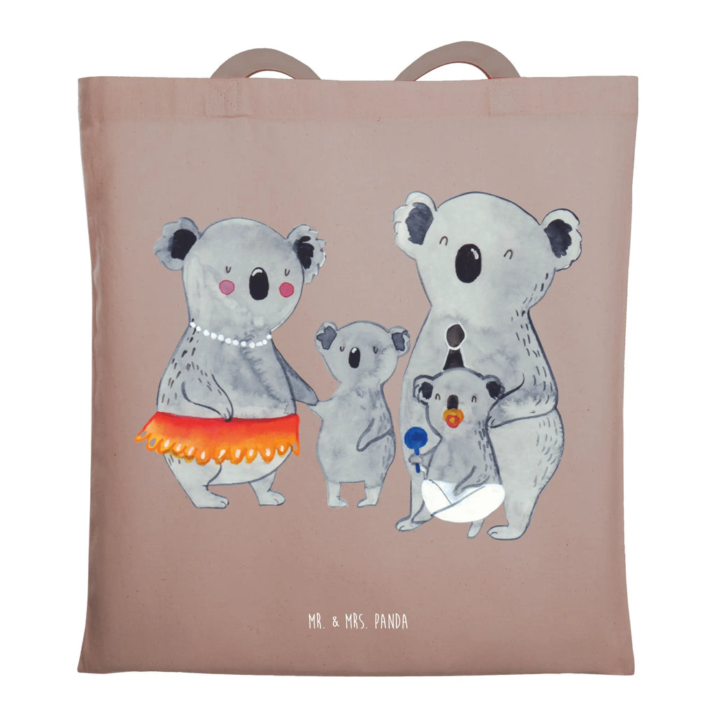 Tragetasche Koala Familie Beuteltasche, Beutel, Einkaufstasche, Jutebeutel, Stoffbeutel, Tasche, Shopper, Umhängetasche, Strandtasche, Schultertasche, Stofftasche, Tragetasche, Badetasche, Jutetasche, Einkaufstüte, Laptoptasche, Familie, Vatertag, Muttertag, Bruder, Schwester, Mama, Papa, Oma, Opa, Koala, Koalas, Family, Kinder, Geschwister, Familienleben