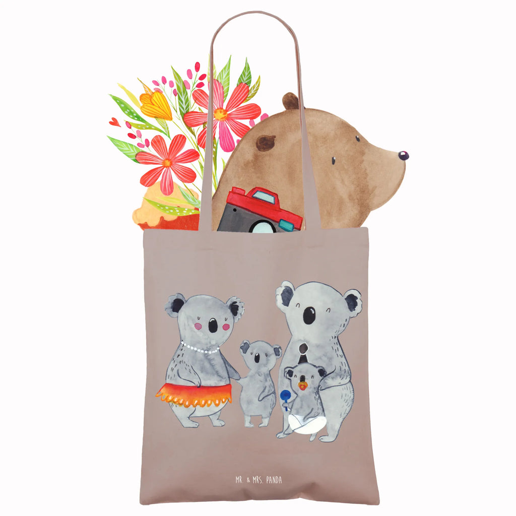 Tragetasche Koala Familie Beuteltasche, Beutel, Einkaufstasche, Jutebeutel, Stoffbeutel, Tasche, Shopper, Umhängetasche, Strandtasche, Schultertasche, Stofftasche, Tragetasche, Badetasche, Jutetasche, Einkaufstüte, Laptoptasche, Familie, Vatertag, Muttertag, Bruder, Schwester, Mama, Papa, Oma, Opa, Koala, Koalas, Family, Kinder, Geschwister, Familienleben