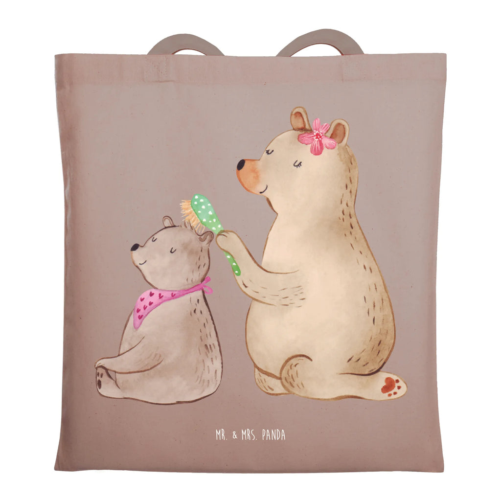 Tragetasche Bär mit Kind Beuteltasche, Beutel, Einkaufstasche, Jutebeutel, Stoffbeutel, Tasche, Shopper, Umhängetasche, Strandtasche, Schultertasche, Stofftasche, Tragetasche, Badetasche, Jutetasche, Einkaufstüte, Laptoptasche, Familie, Vatertag, Muttertag, Bruder, Schwester, Mama, Papa, Oma, Opa, Geschenk, Mutti, Mutter