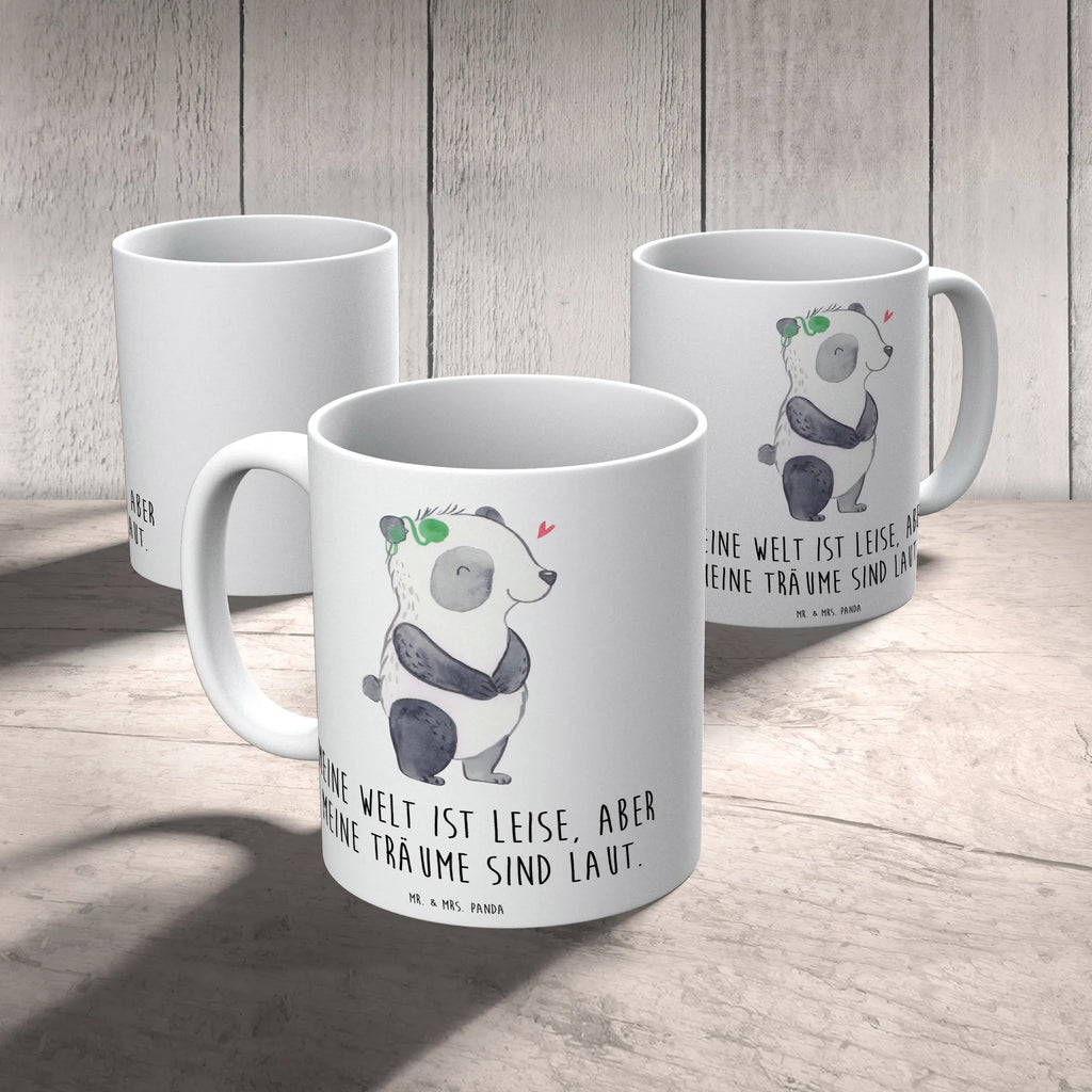 Tasse Panda Gehörlos Tasse, Kaffeetasse, Teetasse, Becher, Kaffeebecher, Teebecher, Keramiktasse, Porzellantasse, Büro Tasse, Geschenk Tasse, Tasse Sprüche, Tasse Motive, Kaffeetassen, Tasse bedrucken, Designer Tasse, Cappuccino Tassen, Schöne Teetassen, Panda, gehörlos, Cochlea Implantat, ertaubt