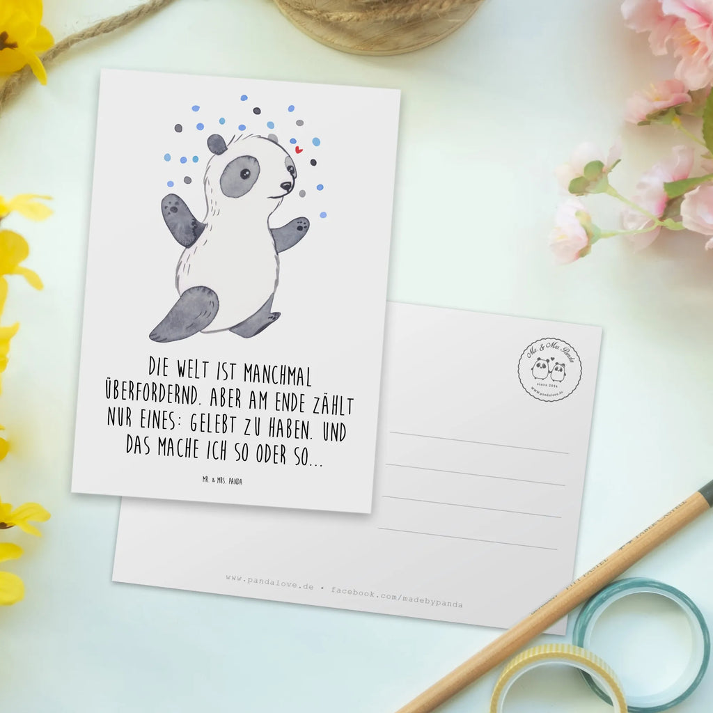 Postkarte Panda Bipolar Postkarte, Karte, Geschenkkarte, Grußkarte, Einladung, Ansichtskarte, Geburtstagskarte, Einladungskarte, Dankeskarte, Ansichtskarten, Einladung Geburtstag, Einladungskarten Geburtstag, Panda, bipolar, Bipolare Störung