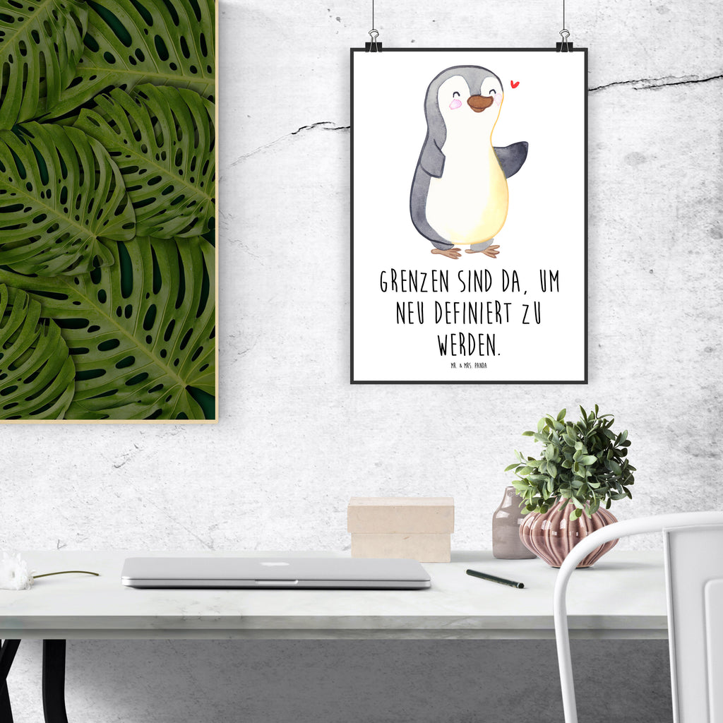 Poster Pinguin Amputation Poster, Wandposter, Bild, Wanddeko, Küchenposter, Kinderposter, Wanddeko Bild, Raumdekoration, Wanddekoration, Handgemaltes Poster, Mr. & Mrs. Panda Poster, Designposter, Kunstdruck, Posterdruck, Pinguin, Amputation, Armamputation