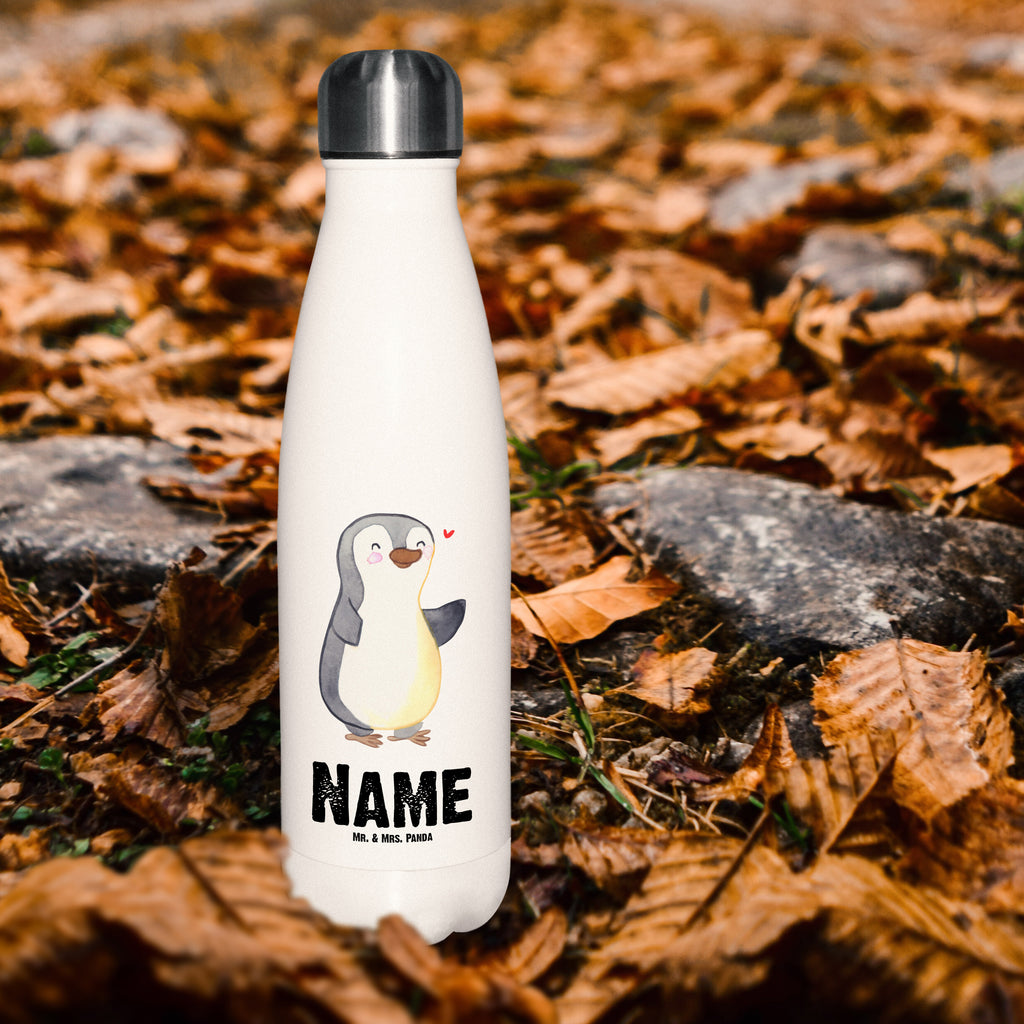 Personalisierte Thermosflasche Pinguin Amputation Personalisierte Isolierflasche, Personalisierte Thermoflasche, Personalisierte Trinkflasche, Trinkflasche Mit Namen, Wunschname, Bedrucken, Namensflasche, Pinguin, Amputation, Armamputation