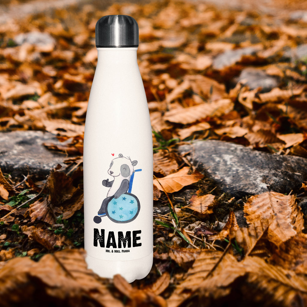 Personalisierte Thermosflasche Panda Rollstuhl Personalisierte Isolierflasche, Personalisierte Thermoflasche, Personalisierte Trinkflasche, Trinkflasche Mit Namen, Wunschname, Bedrucken, Namensflasche, Panda, Rollstuhl