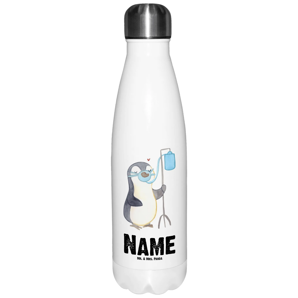 Personalisierte Thermosflasche Pinguin  Sauerstoff Personalisierte Isolierflasche, Personalisierte Thermoflasche, Personalisierte Trinkflasche, Trinkflasche Mit Namen, Wunschname, Bedrucken, Namensflasche, Pinguin, Sauerstoffgerät, Sauerstofftherapie