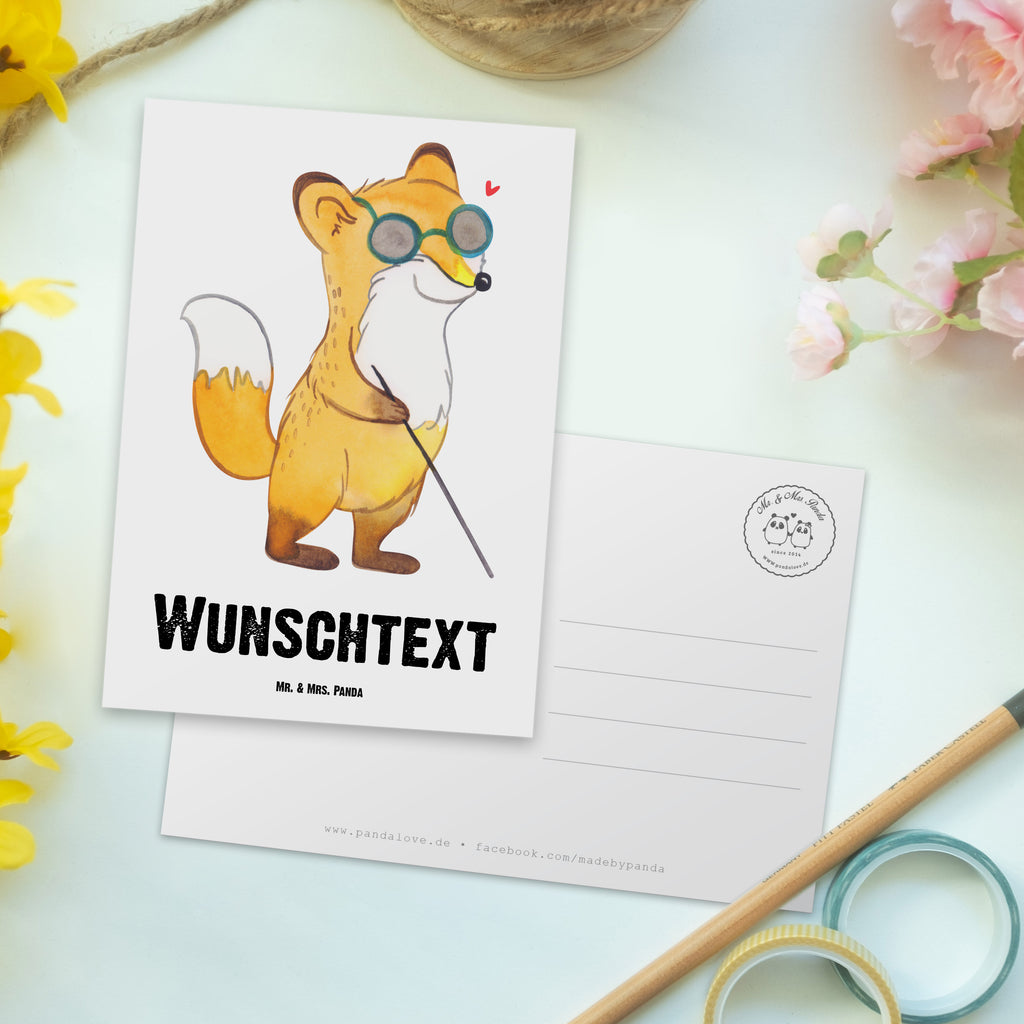 Personalisierte Postkarte Fuchs Blindheit Postkarte mit Namen, Postkarte bedrucken, Postkarte mit Wunschtext, Postkarte personalisierbar, Geschenkkarte mit Namen, Grußkarte mit Namen, Karte mit Namen, Einladung mit Namen, Ansichtskarte mit Namen, Geschenkkarte mit Wunschtext, Grußkarte mit Wunschtext, Karte mit Wunschtext, Einladung mit Wunschtext, Ansichtskarte mit Wunschtext, Fuchs, Blindheit, Erblindung