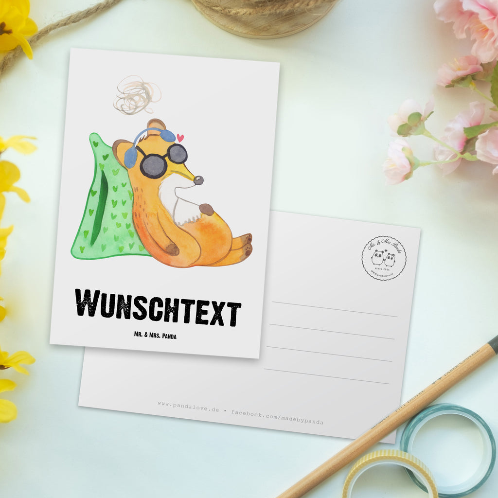 Personalisierte Postkarte Fuchs  Neurodiversität Postkarte mit Namen, Postkarte bedrucken, Postkarte mit Wunschtext, Postkarte personalisierbar, Geschenkkarte mit Namen, Grußkarte mit Namen, Karte mit Namen, Einladung mit Namen, Ansichtskarte mit Namen, Geschenkkarte mit Wunschtext, Grußkarte mit Wunschtext, Karte mit Wunschtext, Einladung mit Wunschtext, Ansichtskarte mit Wunschtext, Neurodiversität, Fuchs, Fatigue, PEM